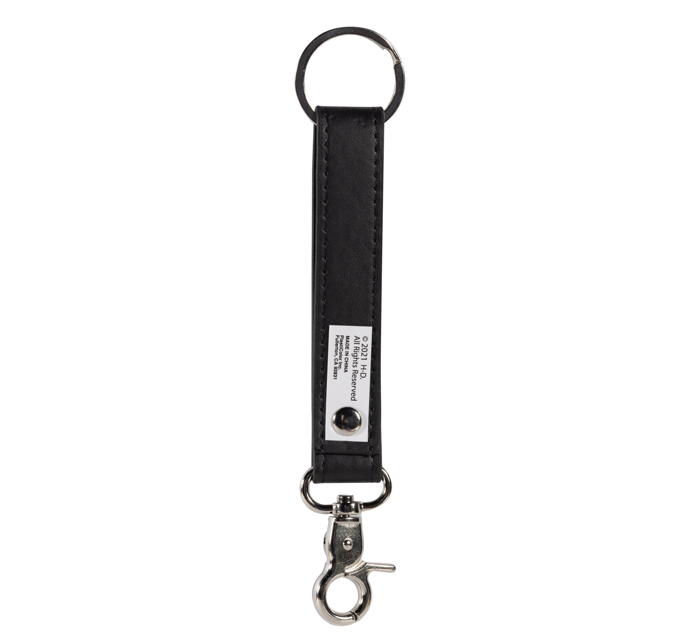Skull Design Black Strap Key Chain