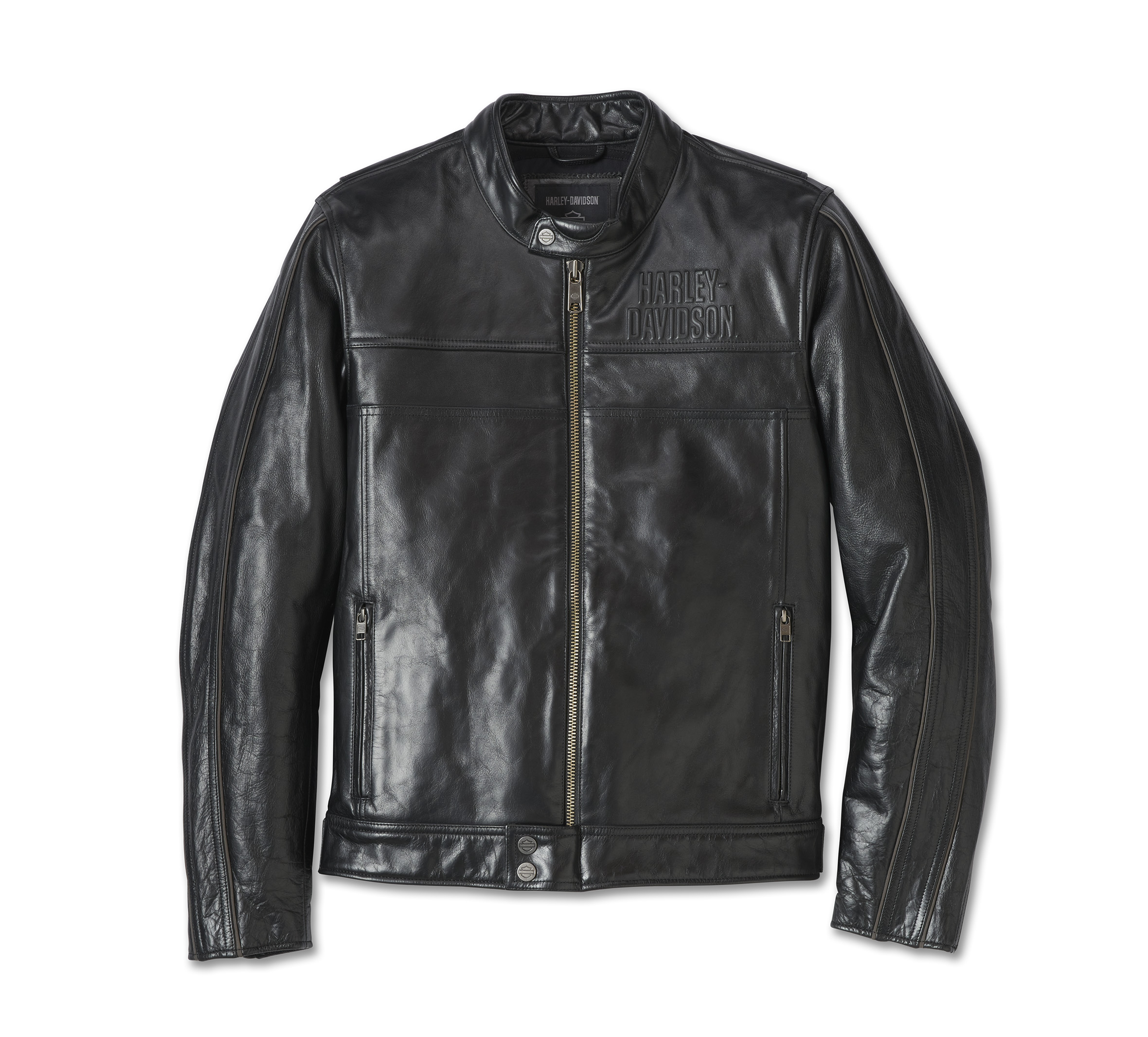 Men's H-D Flex Layering System Racer Leather Jacket Outer Layer - Tall