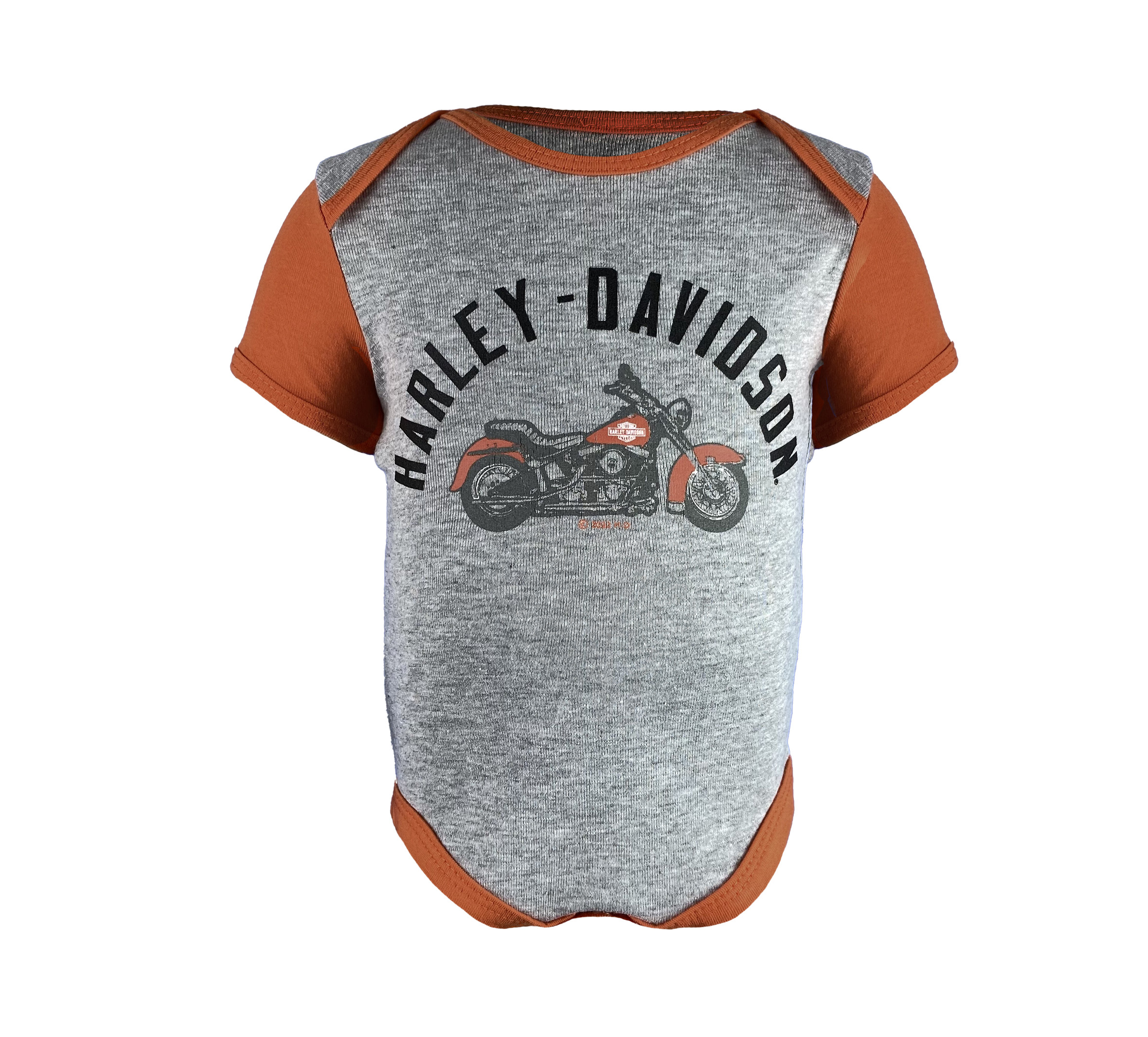 Infant Ribbed 2 Pack Bodysuits - Black/ Orange