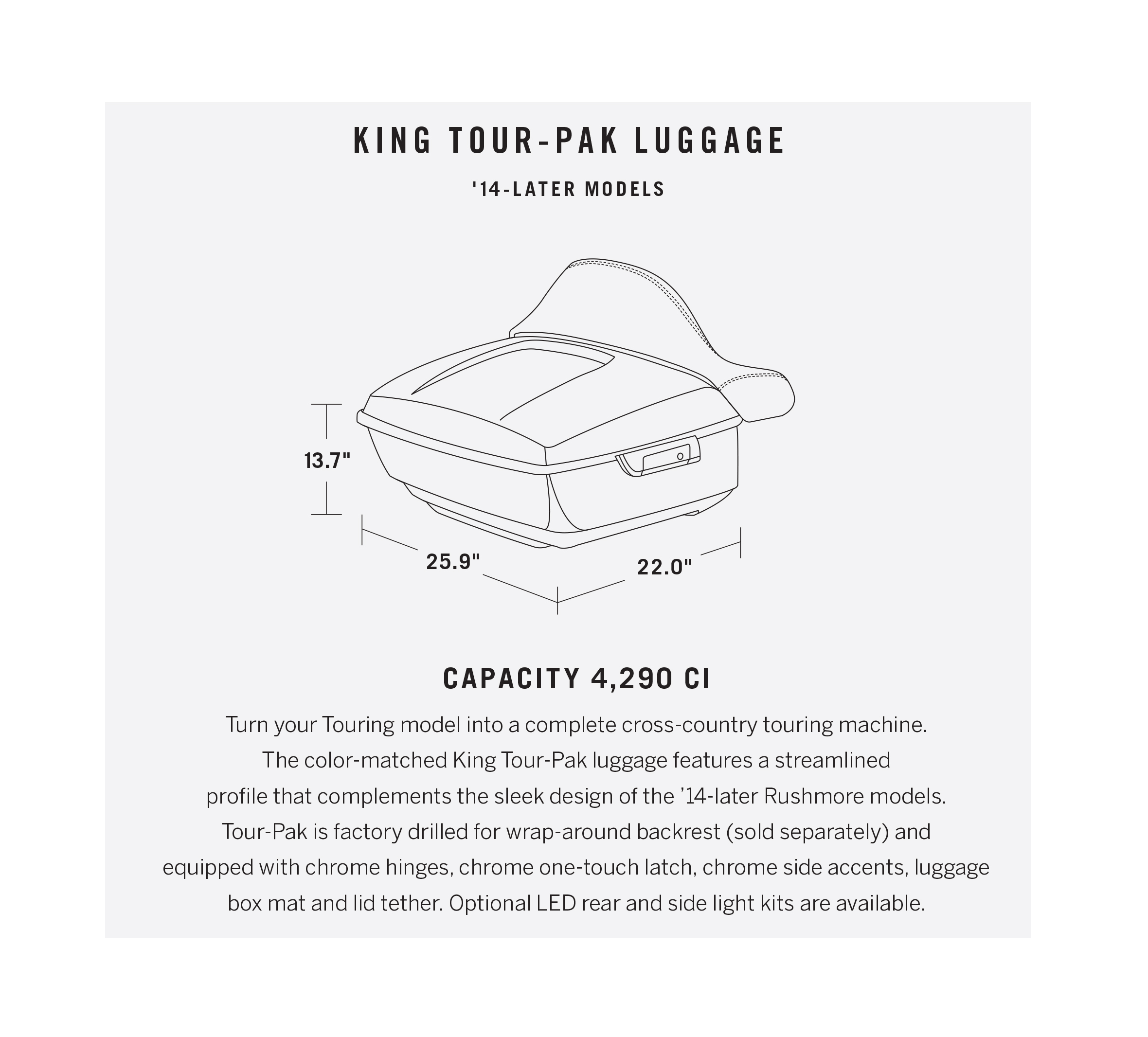 Color-Matched King Tour-Pak Luggage