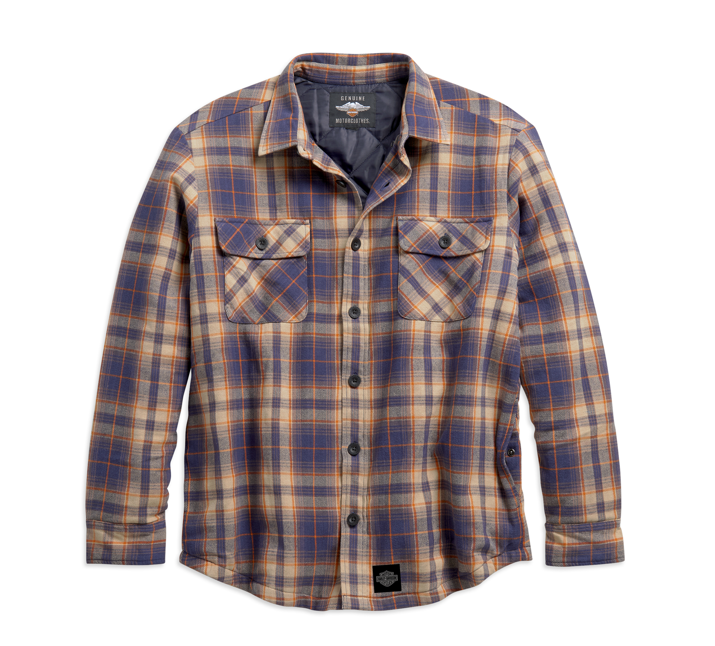 Men's Quilted Lining Plaid Shirt Jacket - Slim Fit