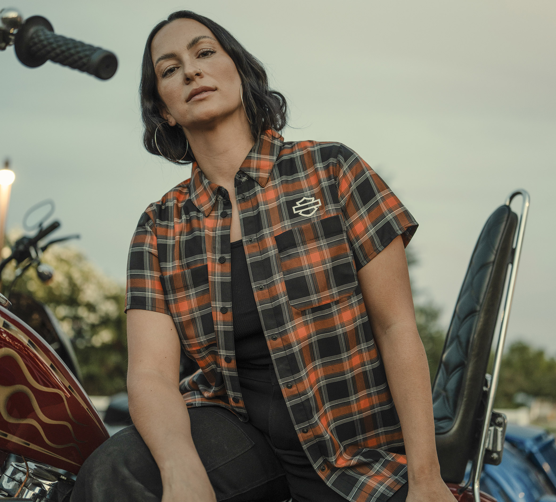 Women's H-D TECH Plaid Short Sleeve | Harley-Davidson USA