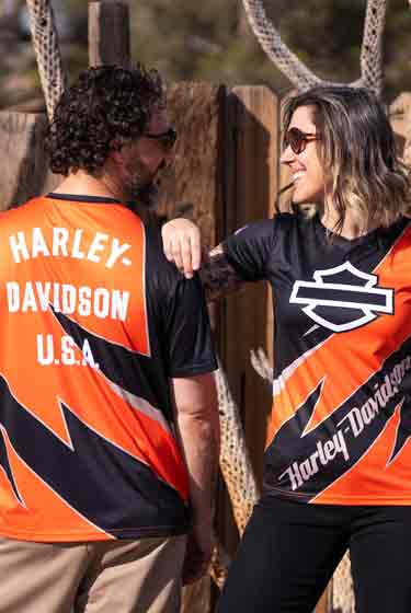 man and woman wearing Museum apparel