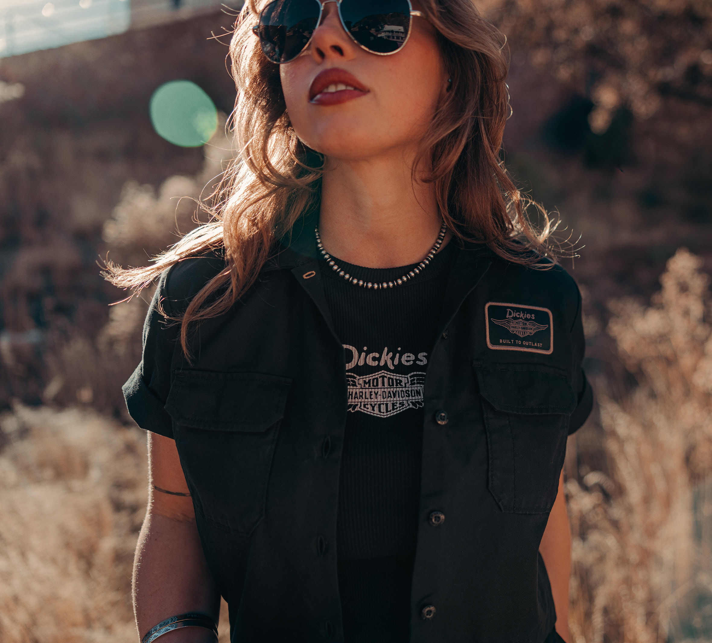 Women's Dickies x H-D Winged Bar & Shield Ribbed Tank