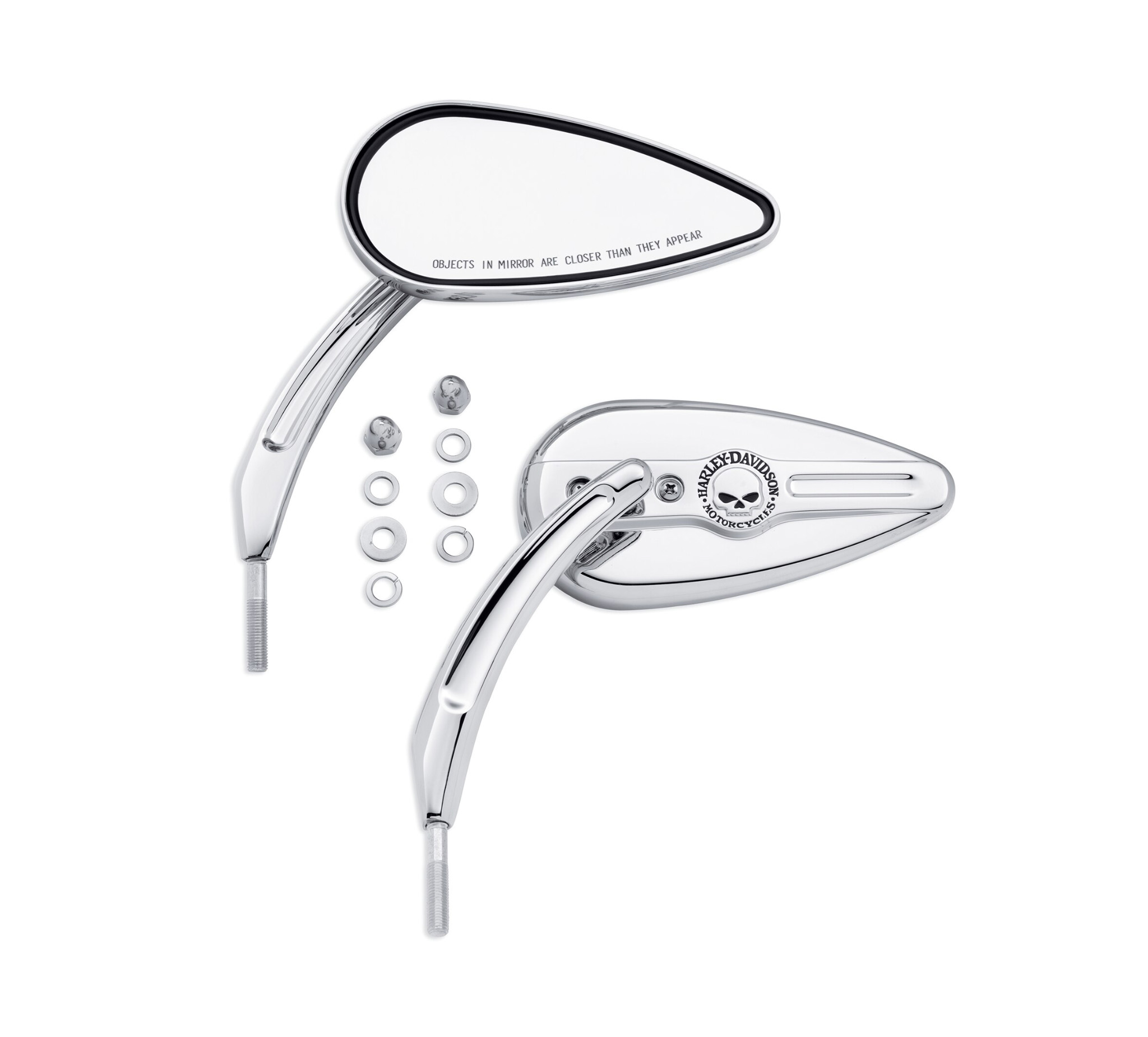 Willie G Skull Teardrop Mirrors