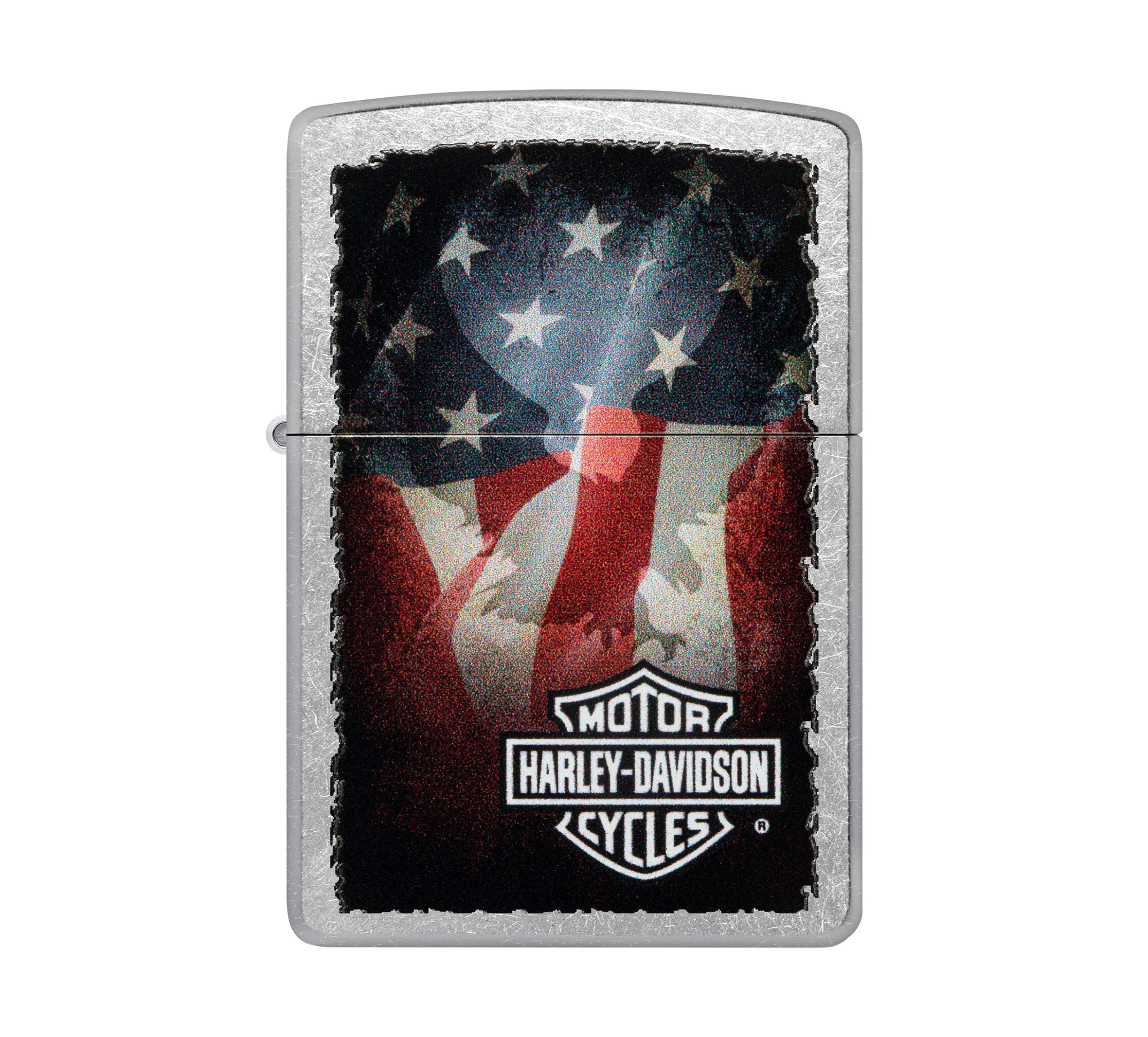 Harley-Davidson American Flag Color Image Street Chrome Windproof Lighter