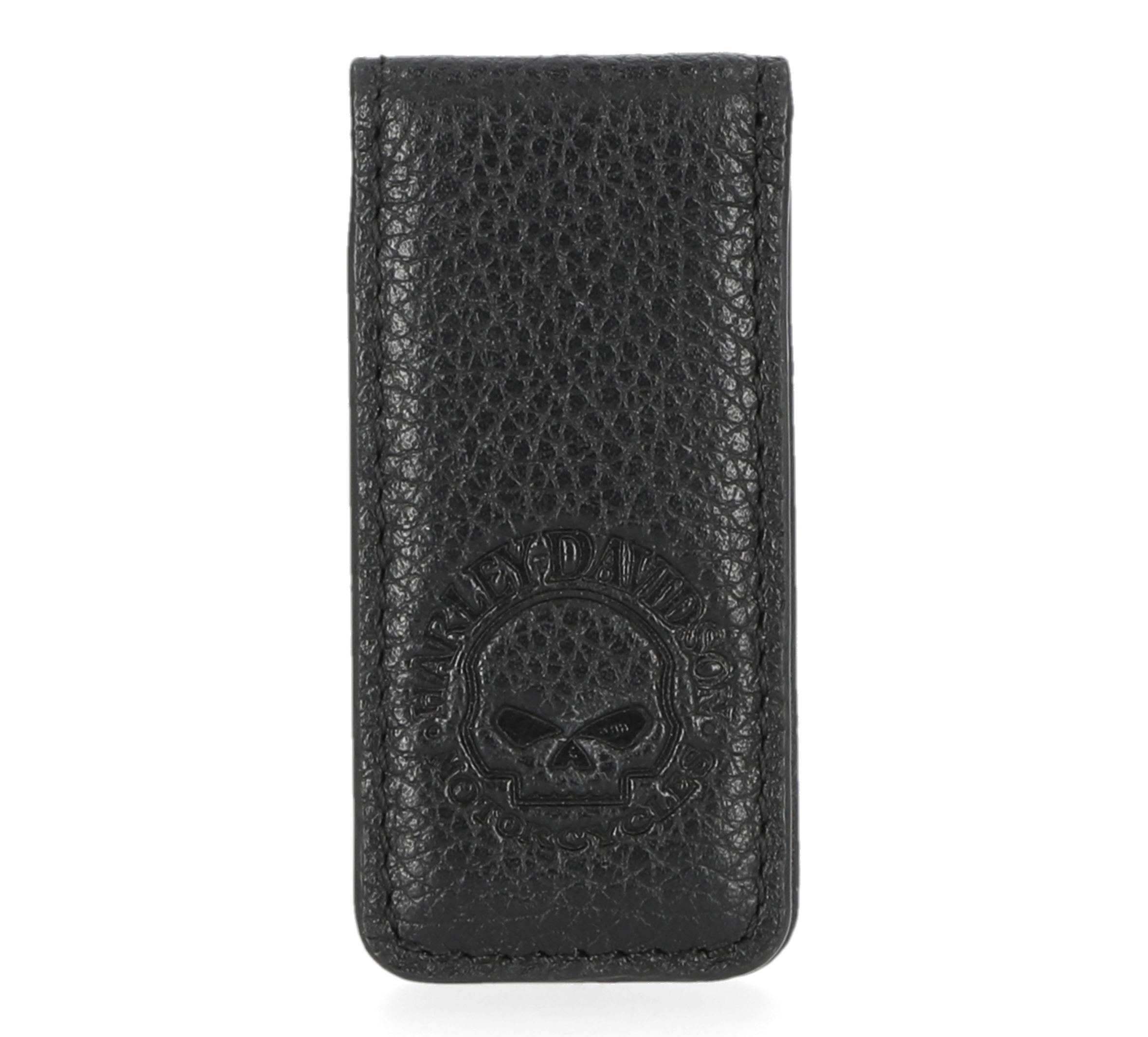 Skull Leather Money Clip