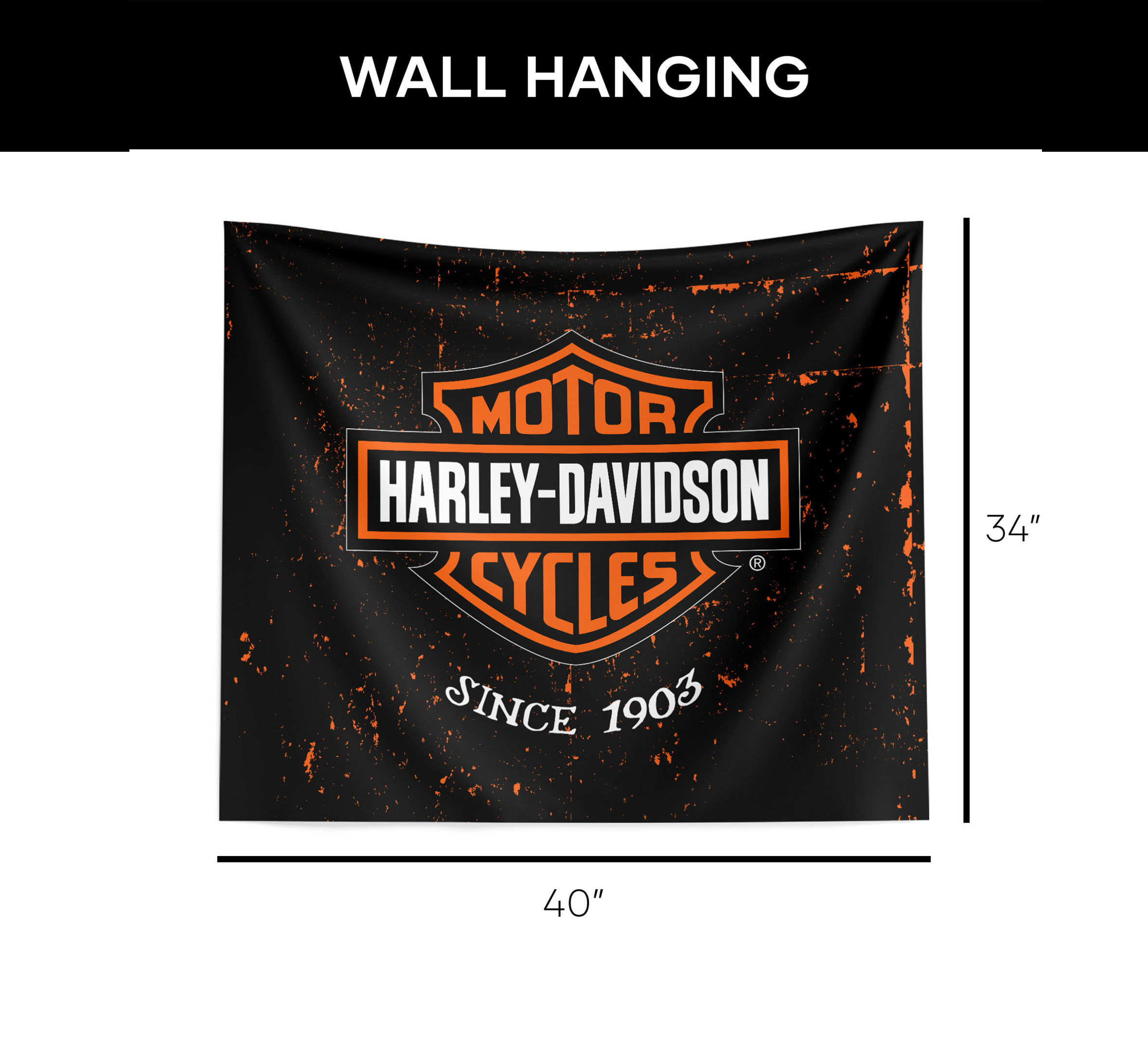 34x40 Bar & Shield Industrial Wall Hanging | Harley-Davidson USA