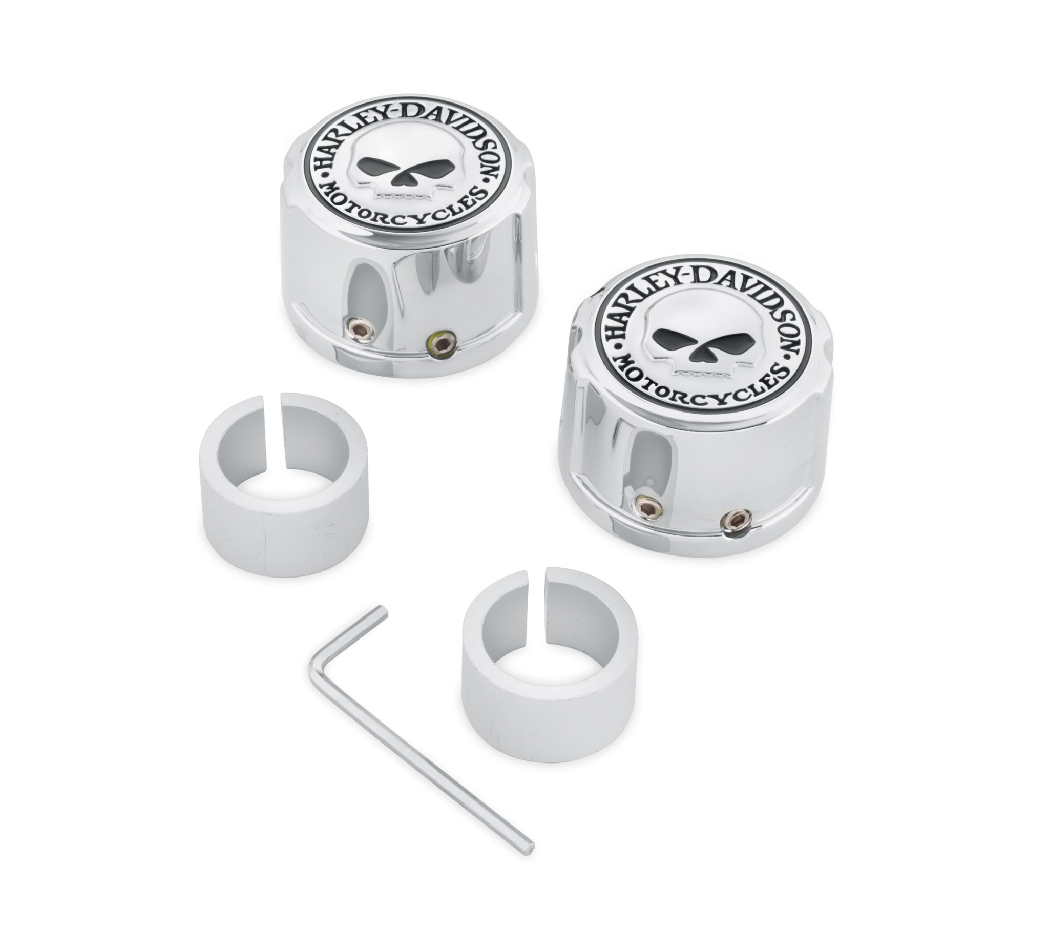 Willie G Skull Front Axle Nut Covers