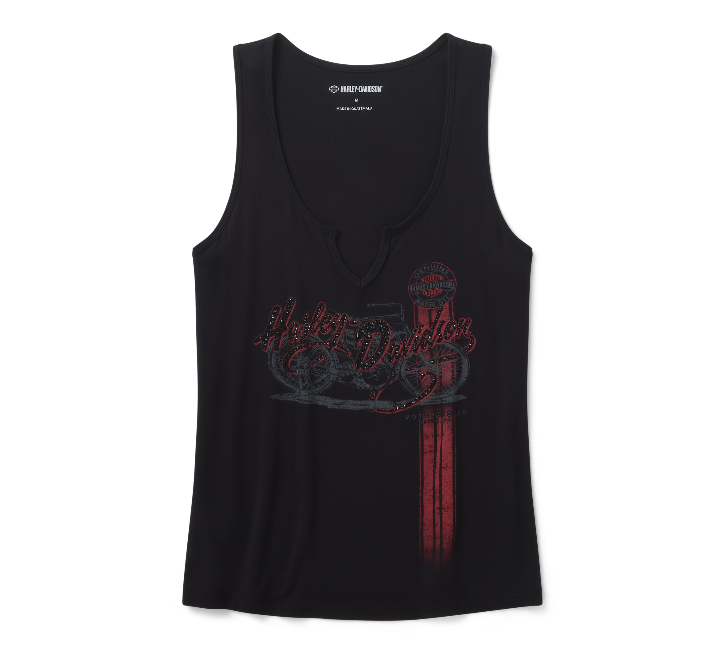 Women's Bling Rally n Ride Notch Neck Tank
