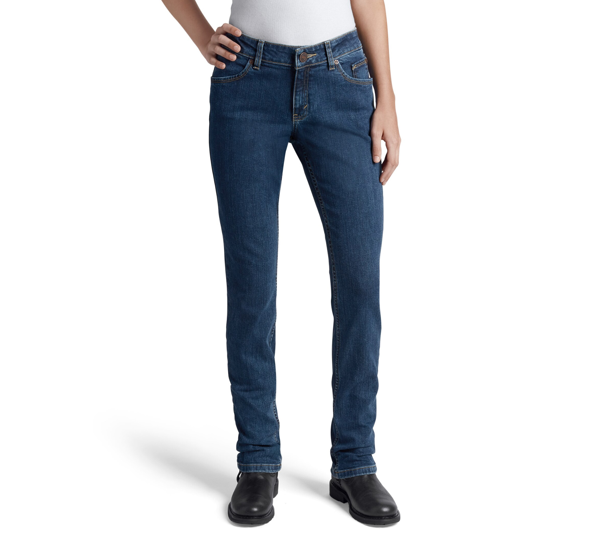Women's Straight Leg Mid-Rise Jeans - Petite