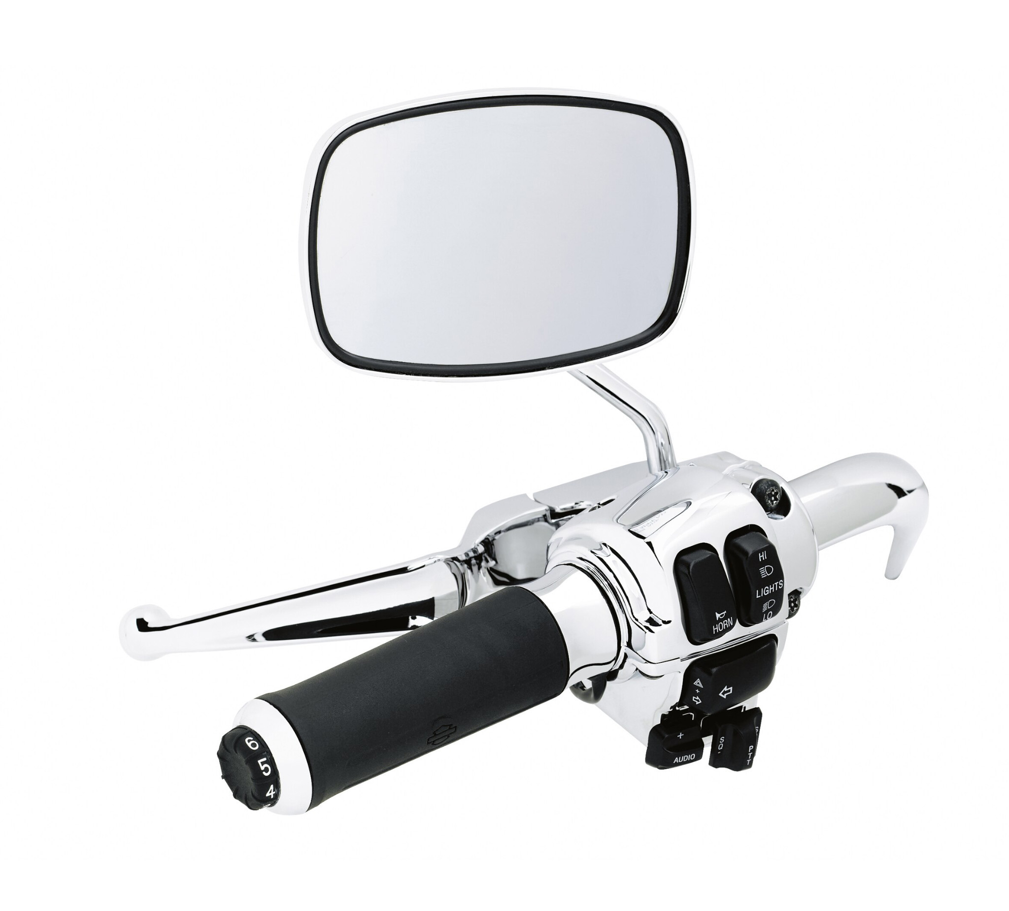 Contoured Chrome and Rubber Heated Hand Grips