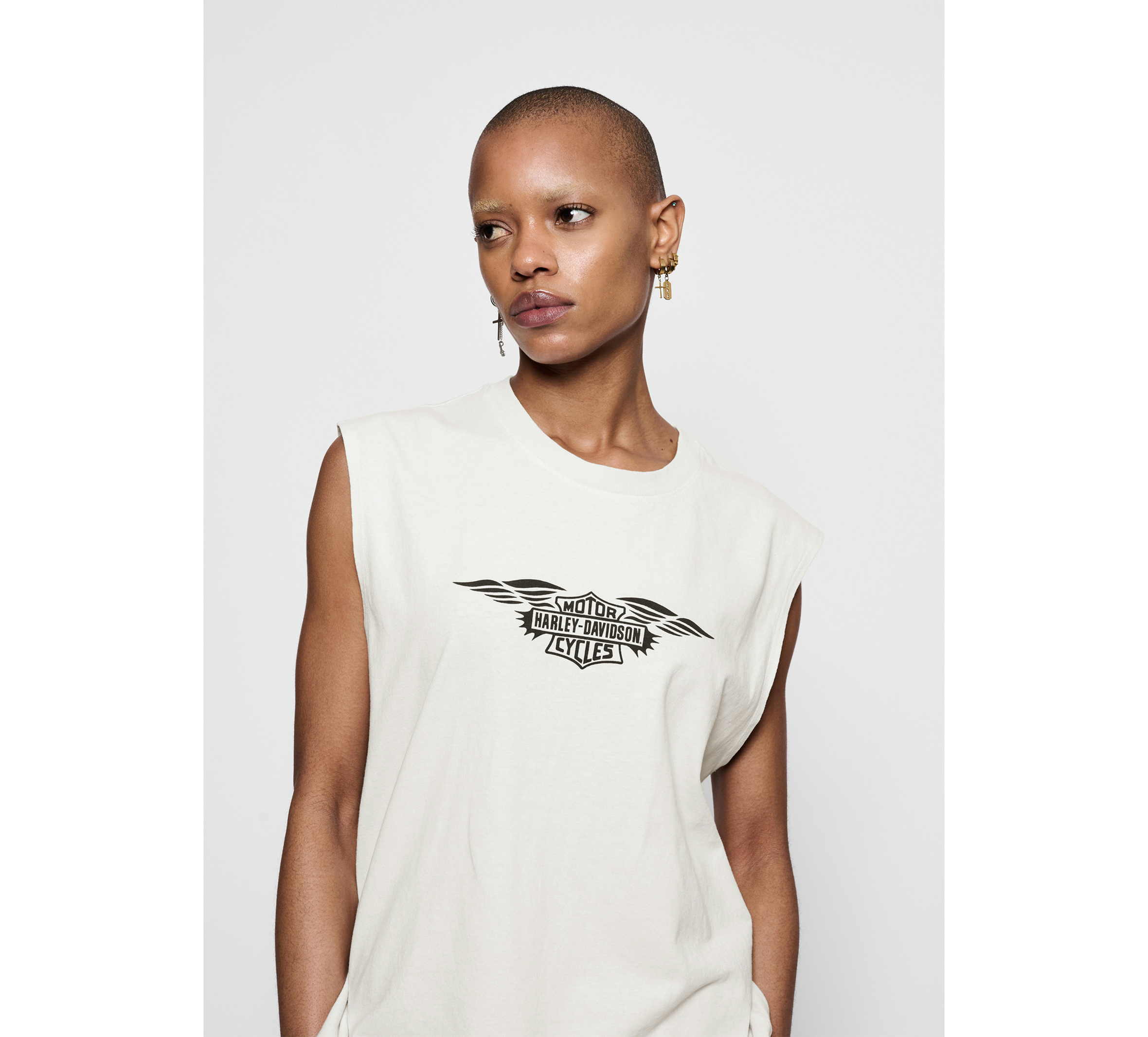 Silver Wing Boxy Muscle Tank