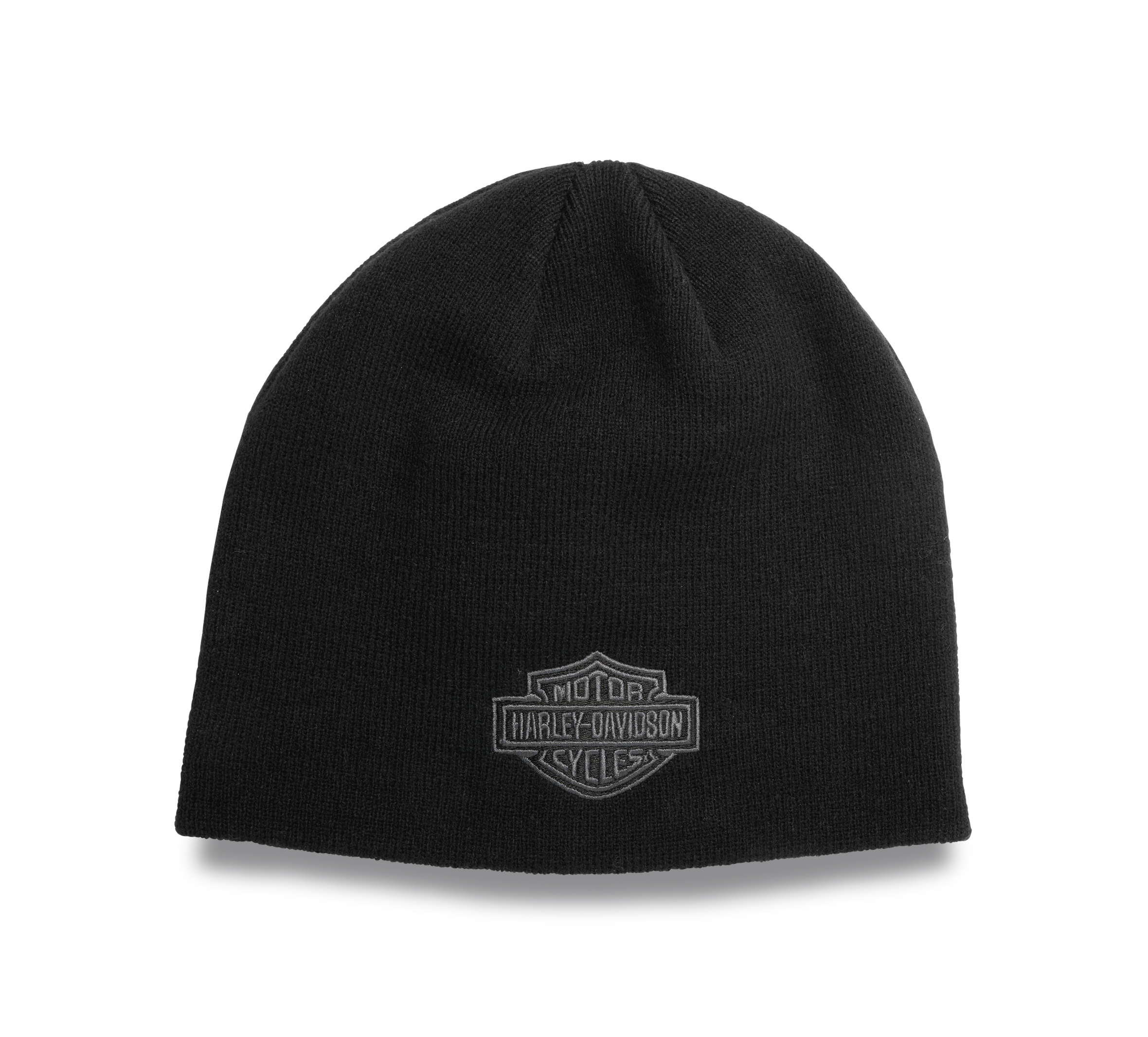 Contrast Bar & Shield Knit Hat
