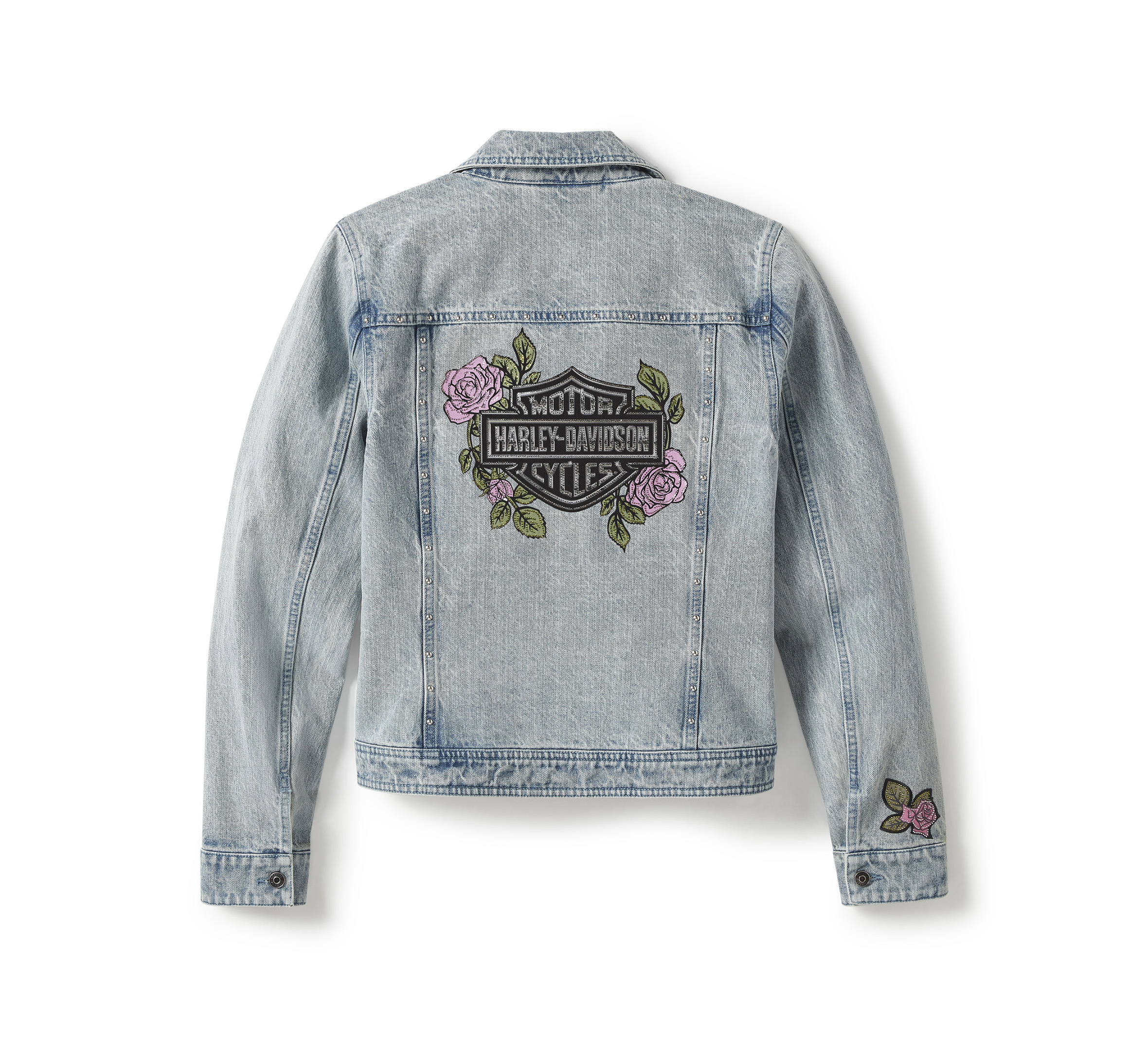 Women's Rose & Thorn Bling Denim Jacket