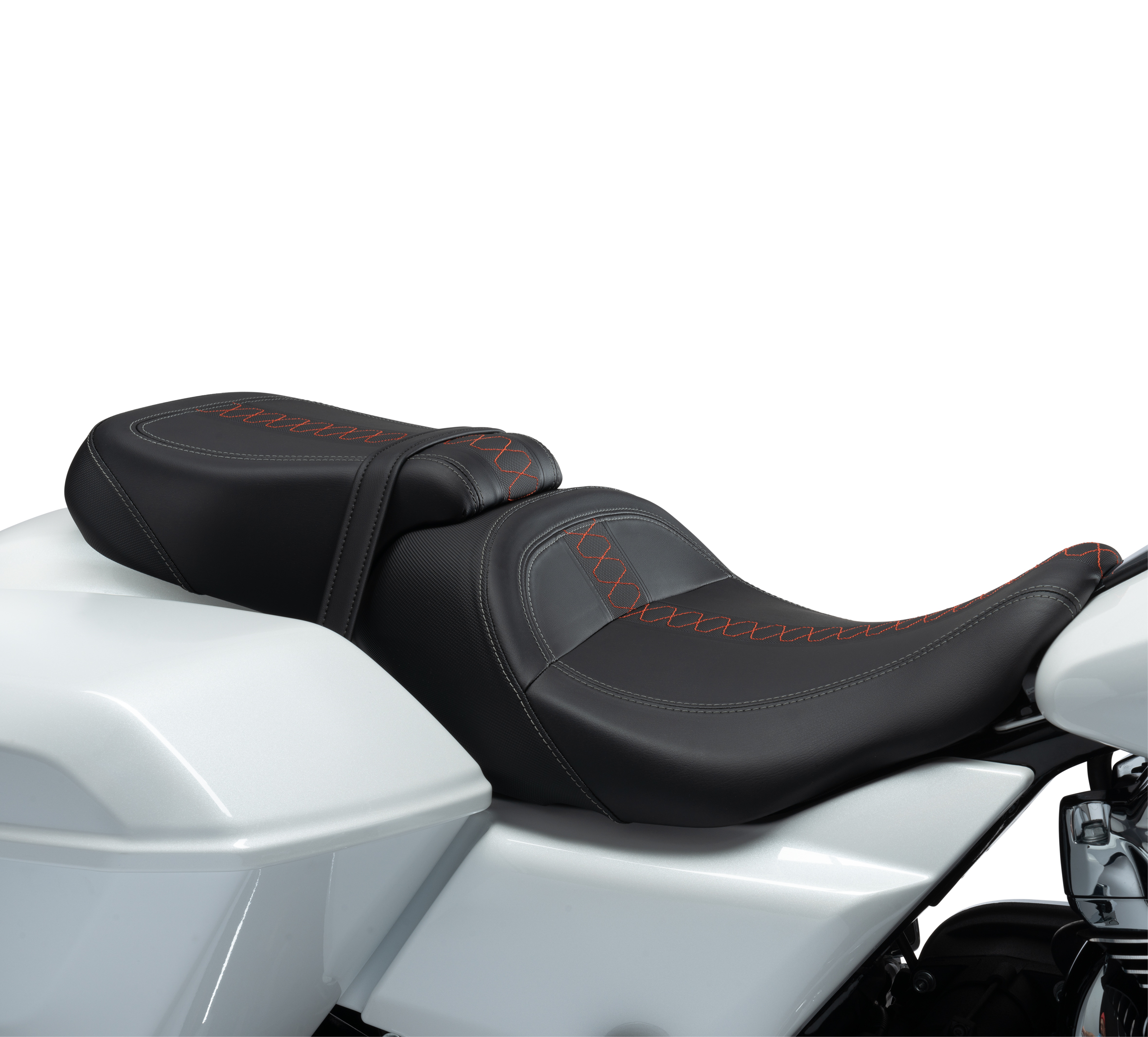 Low-Profile Passenger Pillion – Orange Stitch