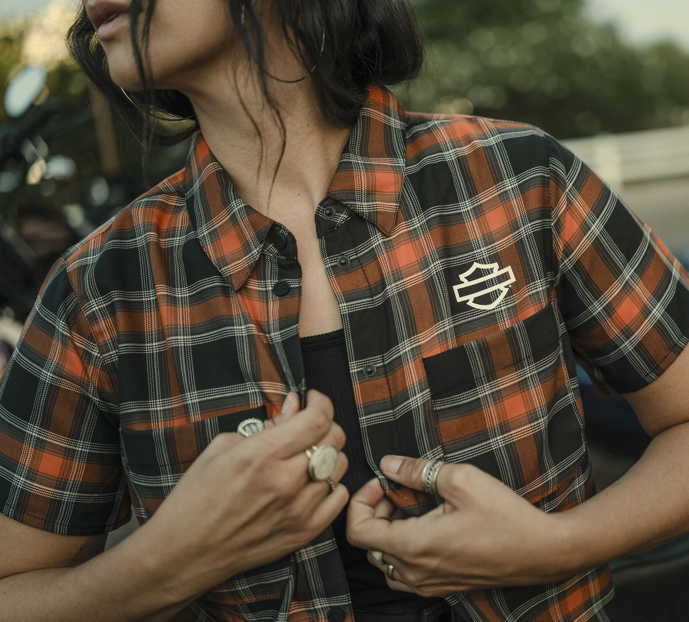 Women's H-D TECH Plaid Short Sleeve | Harley-Davidson USA