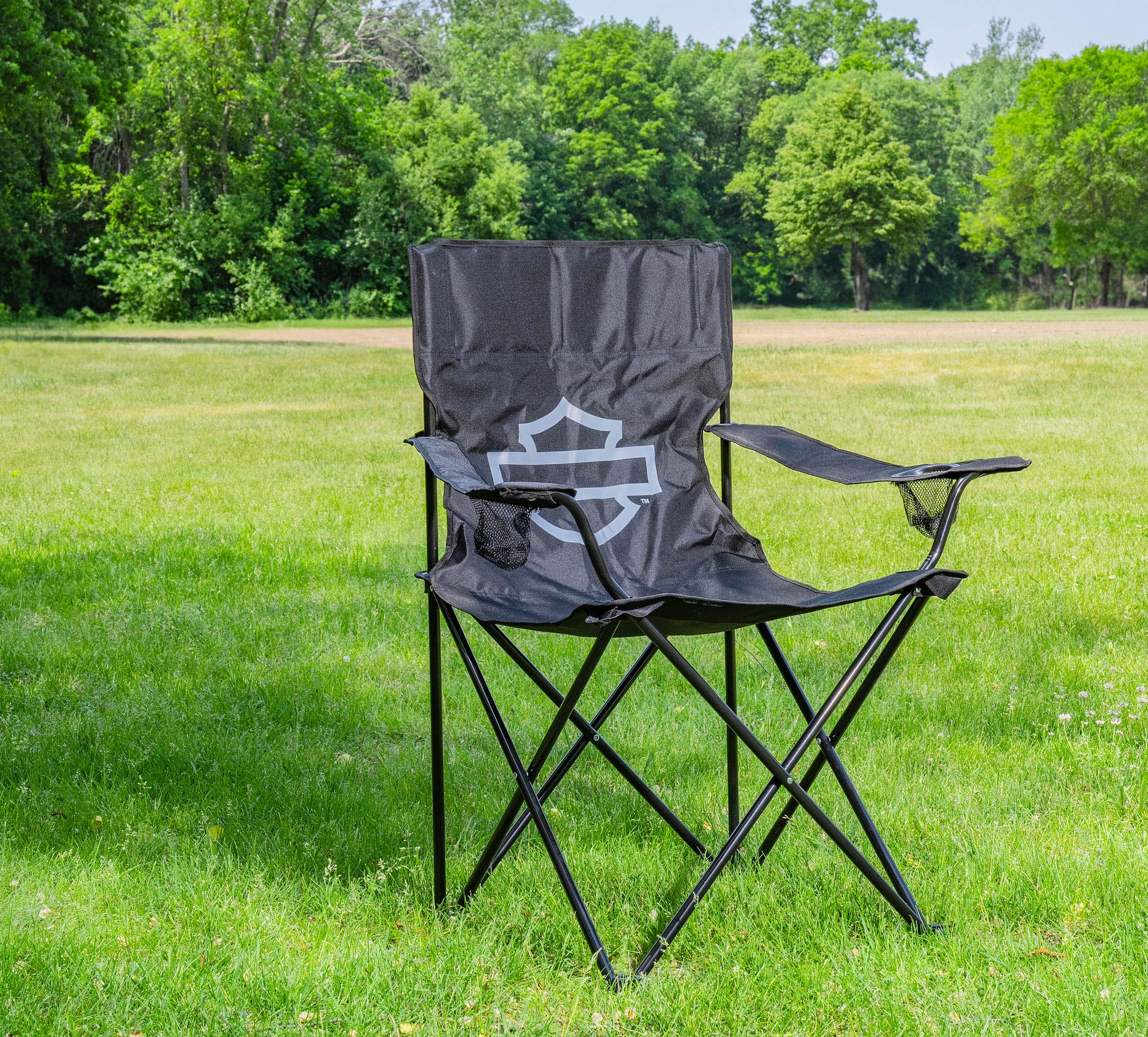 H-D Open Bar & Shield Folding Chair