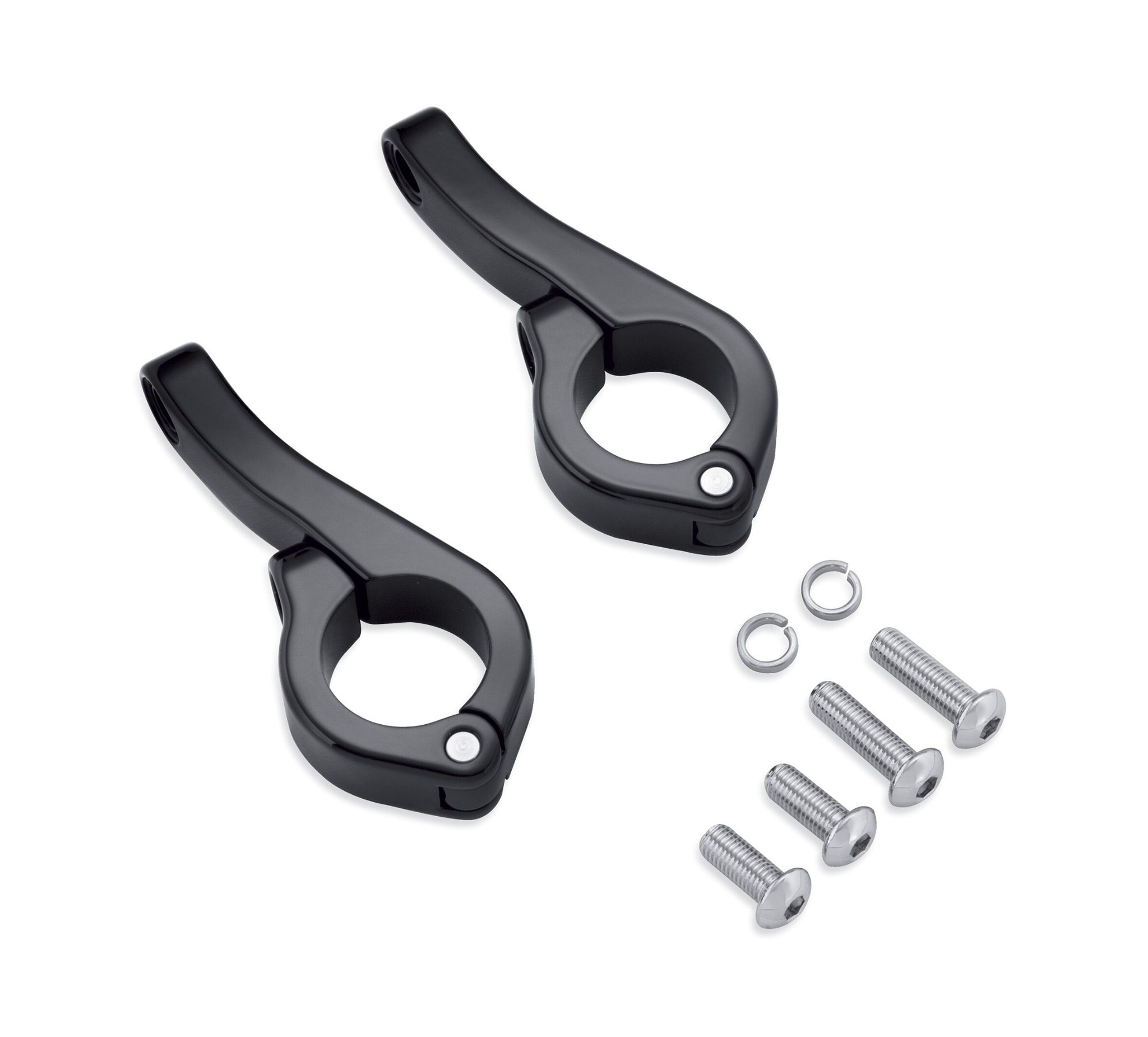 LED Fog Lamp Engine Guard Clamp Kit - Gloss Black