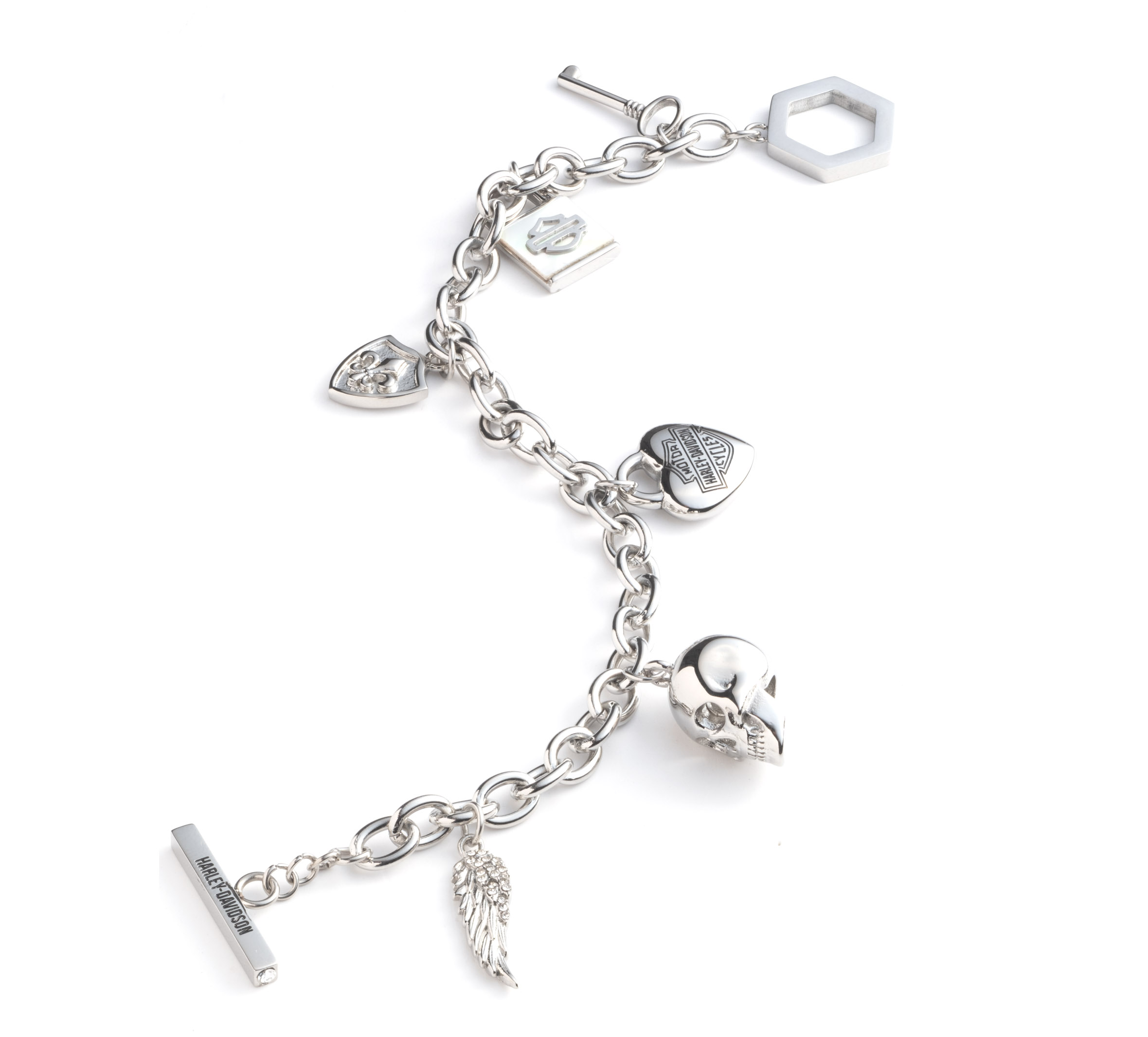 Women's H-D Motif Charm Bracelet