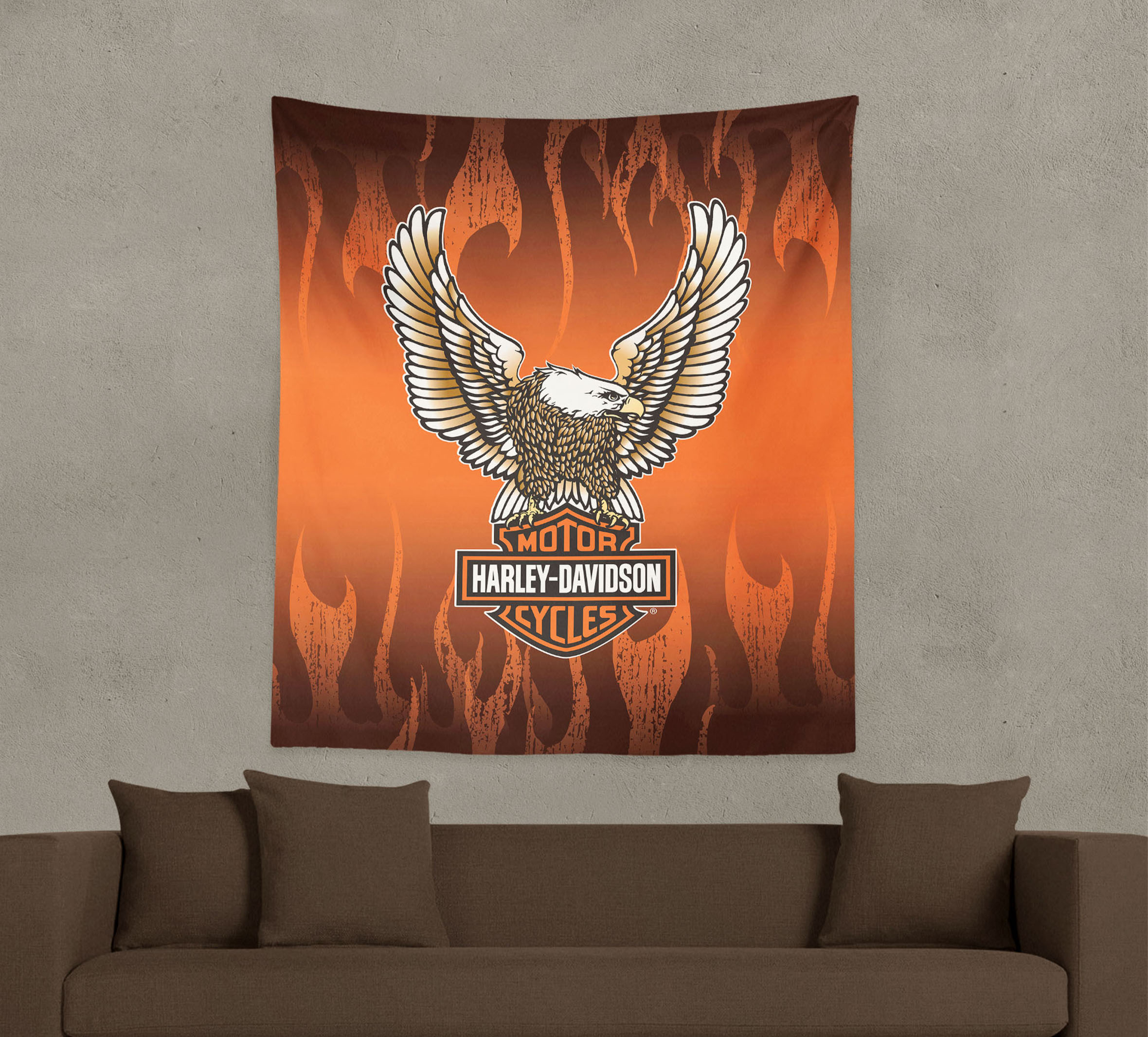50x60 Flying Flames Wall Hanging | Harley-Davidson CA