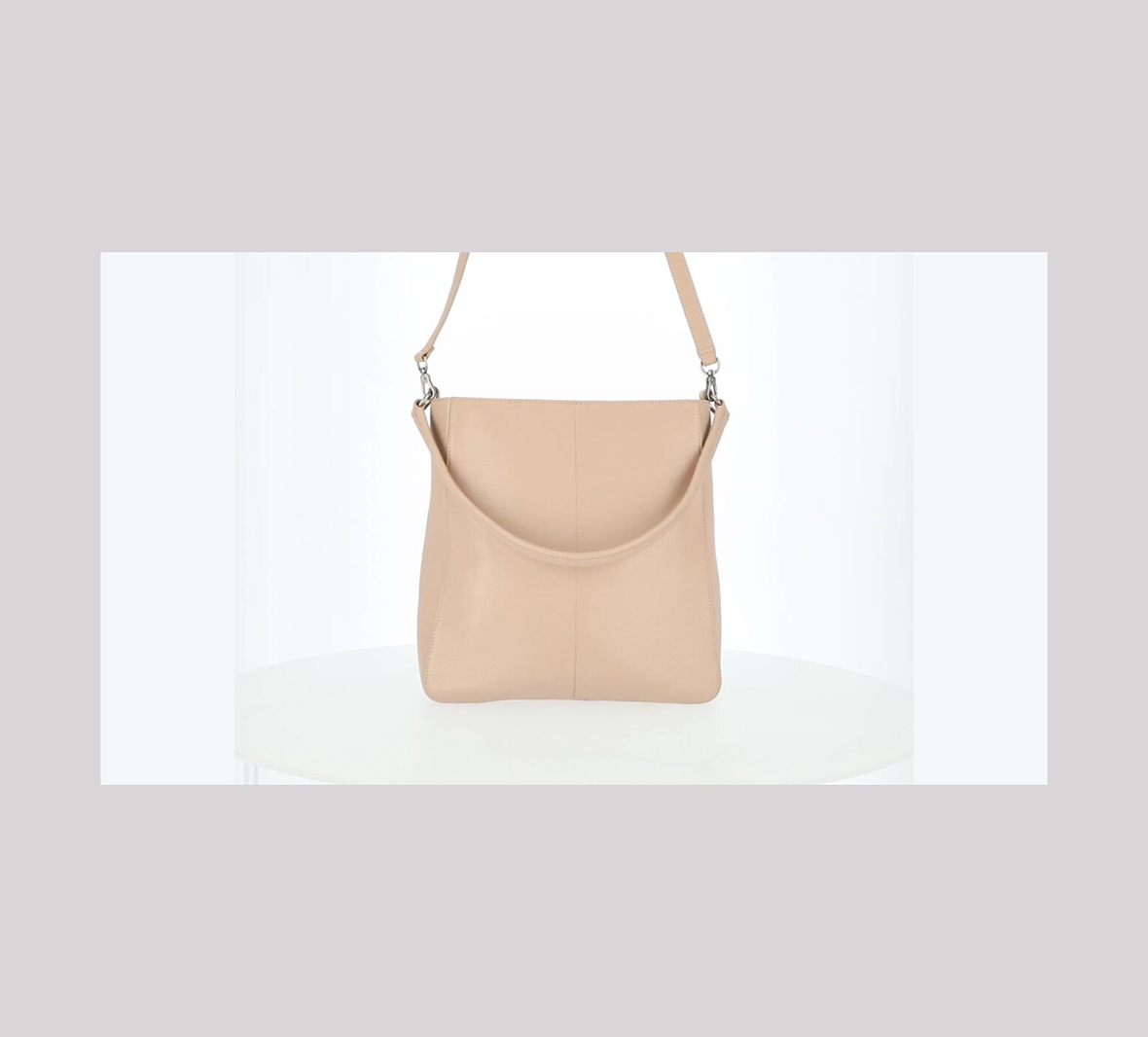 Womens Flat Stud Shopper Hobo Bag