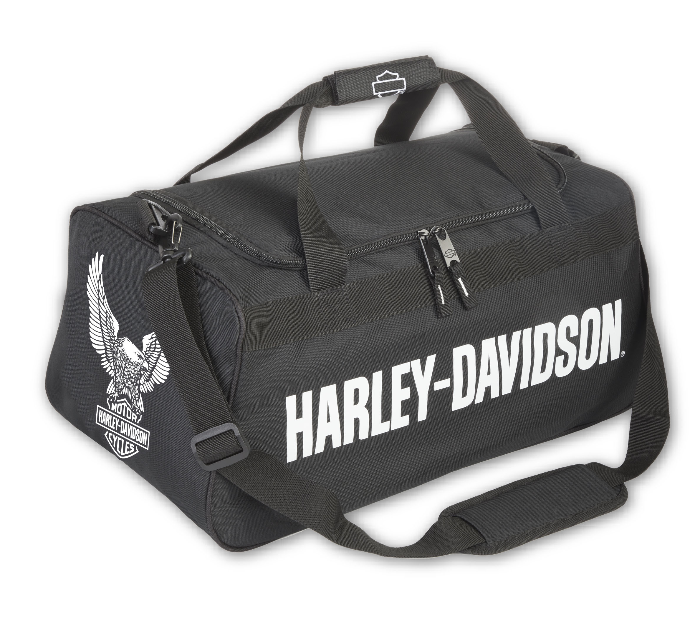 Eagle Logo Duffel in Black/White