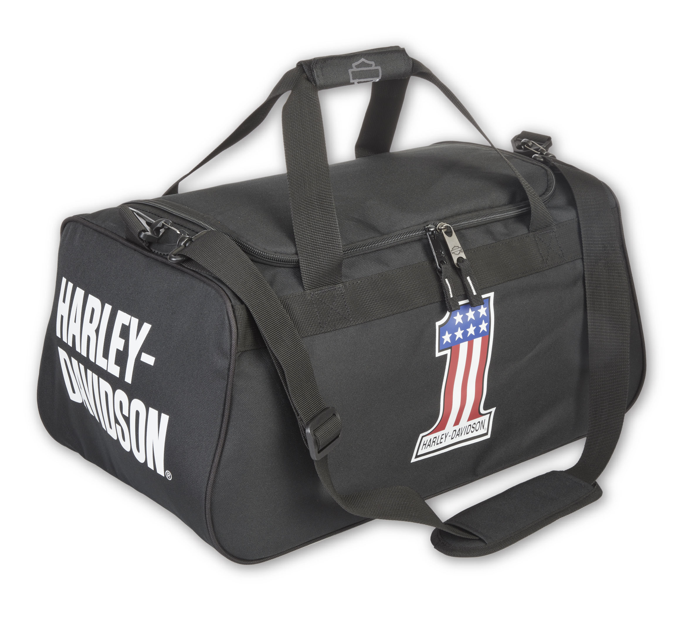 Number 1 Logo Duffel in Black/White | Harley-Davidson USA