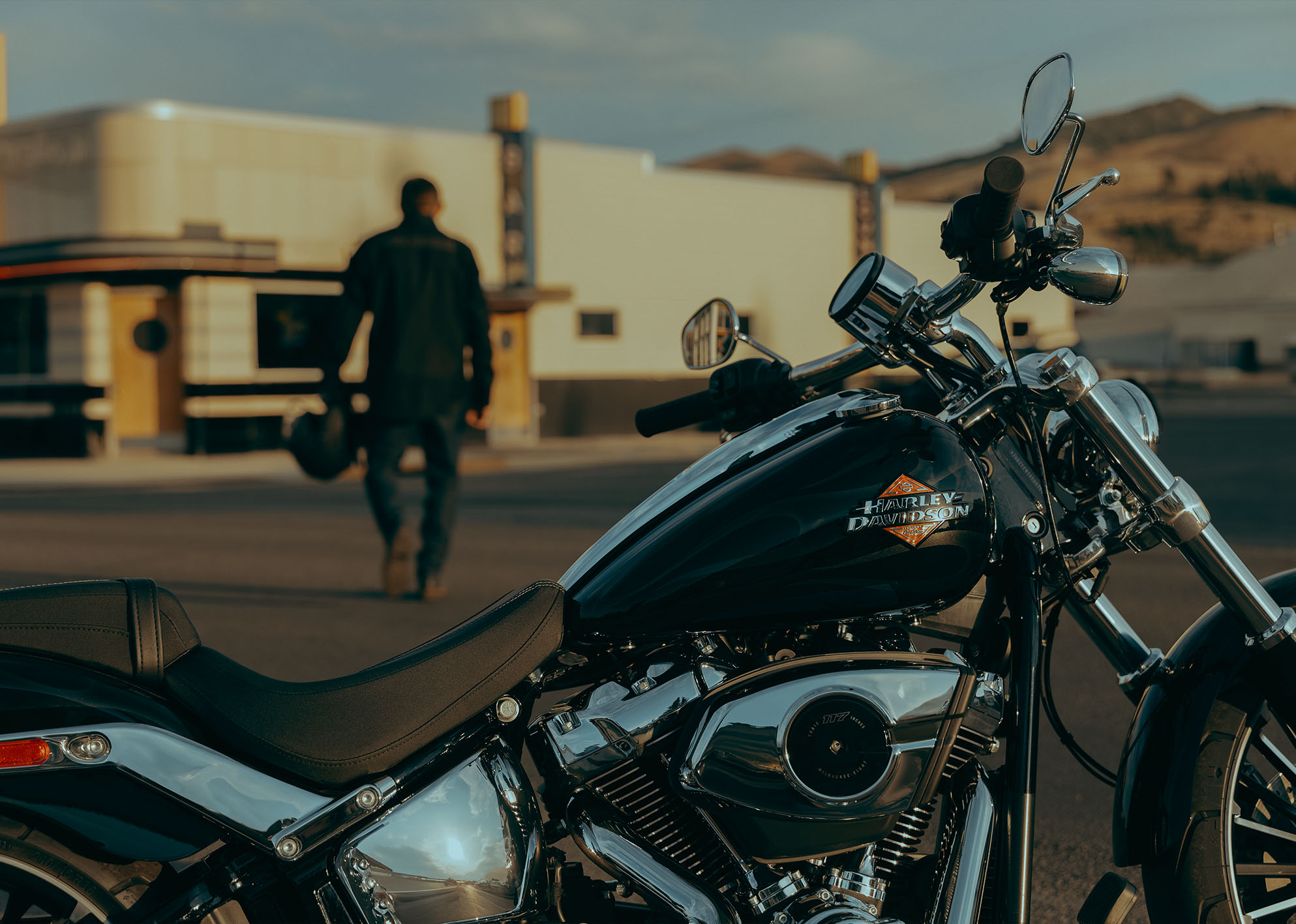 2025 Breakout Motorcycle Lifestyle Shot