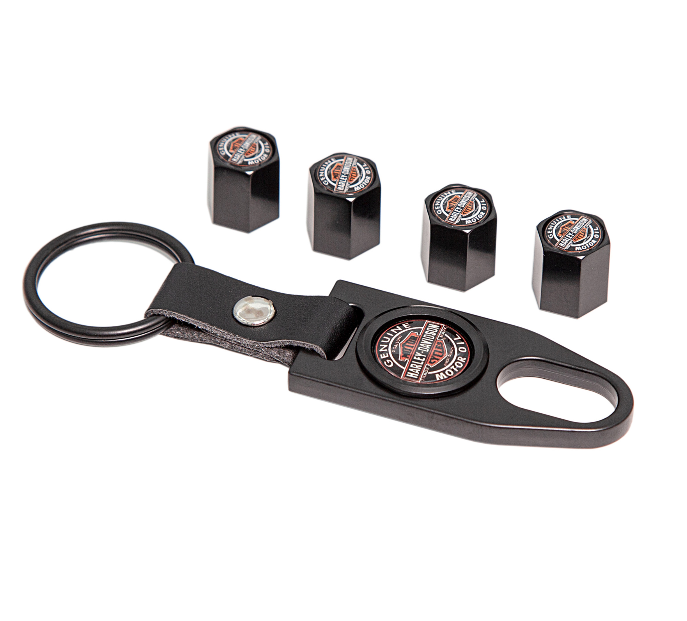 Vintage Logo Key Chain with Valve Stem Covers