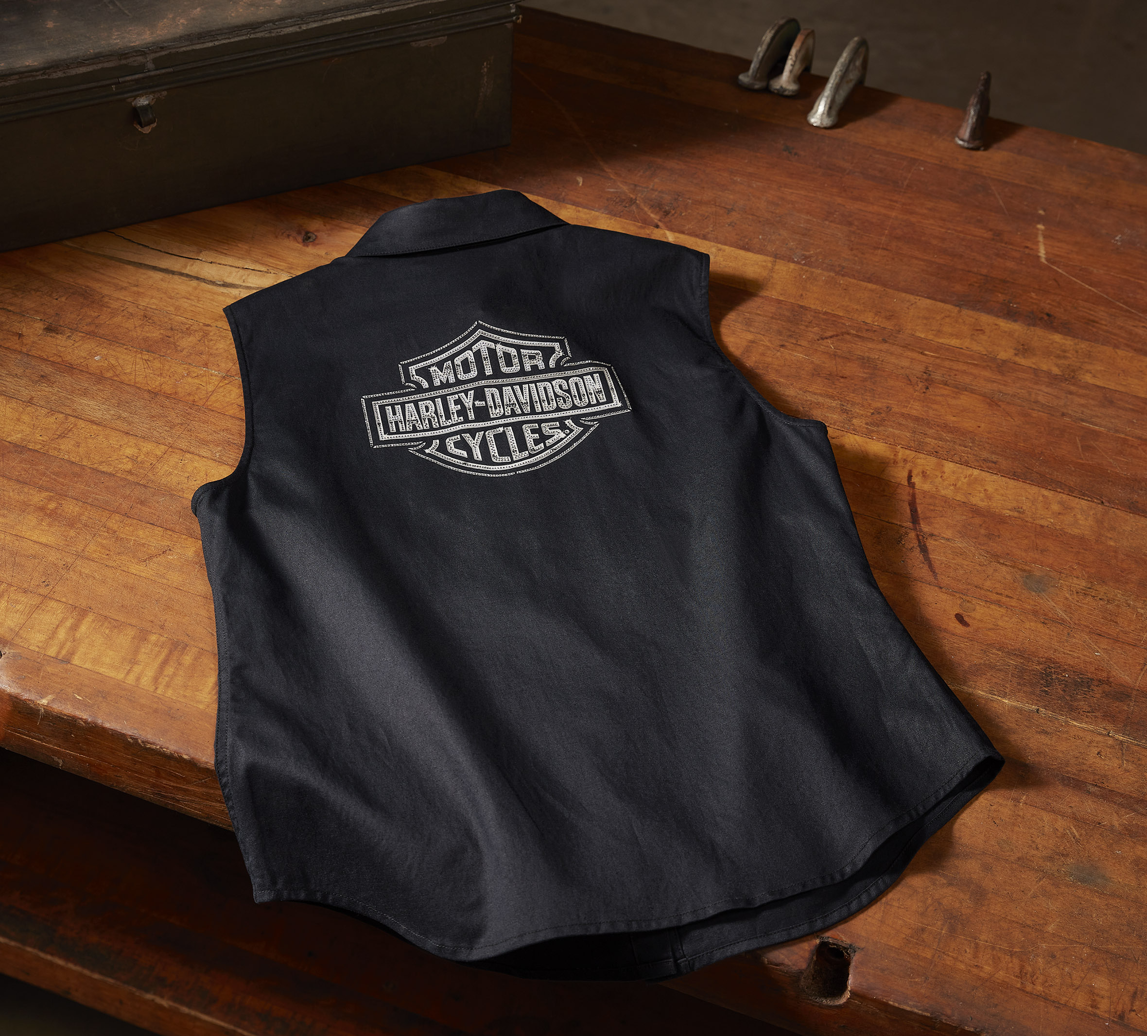 Women's Essential Bling Button Front Tank