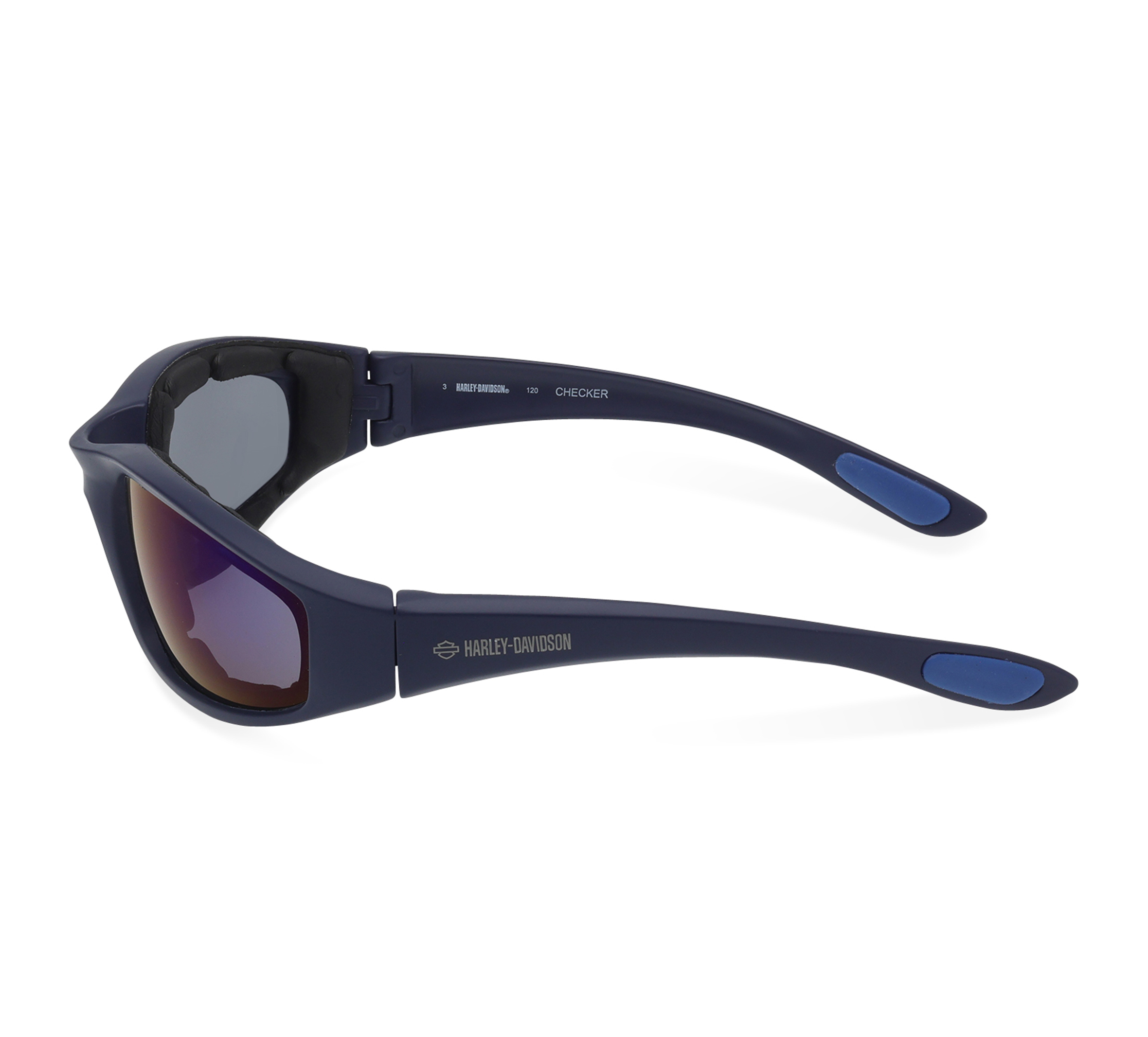 Checker Oval Mototcycle Riding Wrap Sunglasses