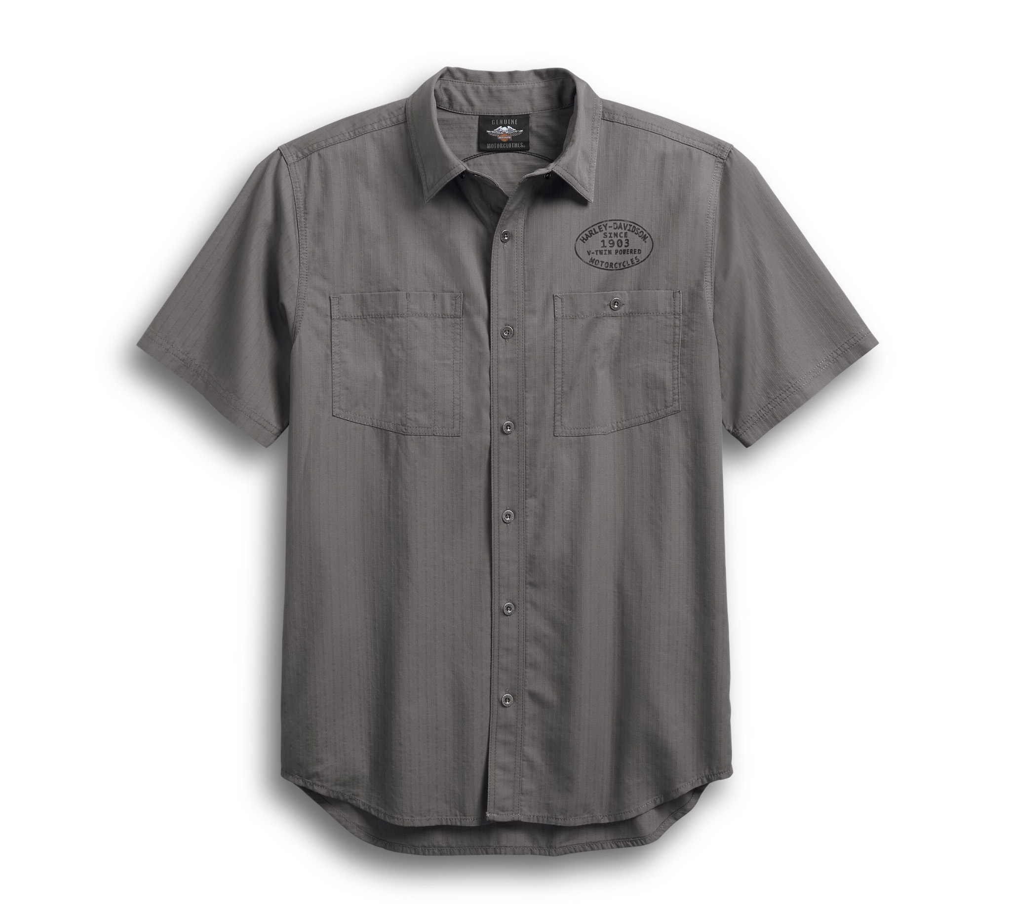 Men's Winged Logo Textured Shirt