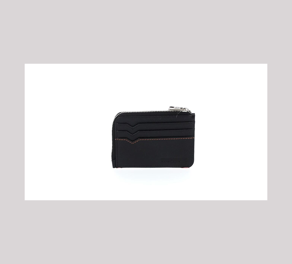 Men's Classic Leather Zip Card Case