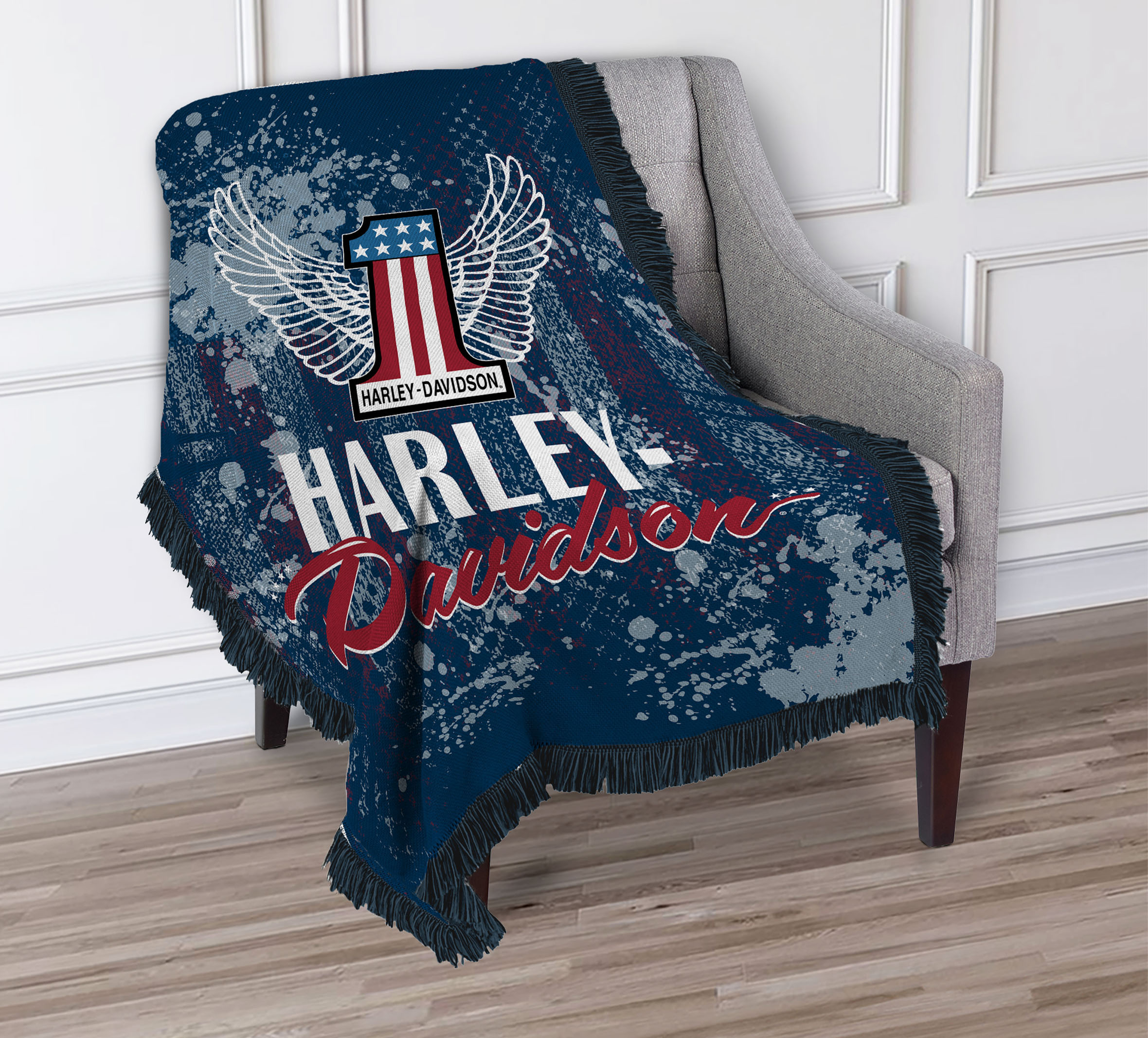 46x60 American Wings Woven Tapestry | Harley-Davidson USA