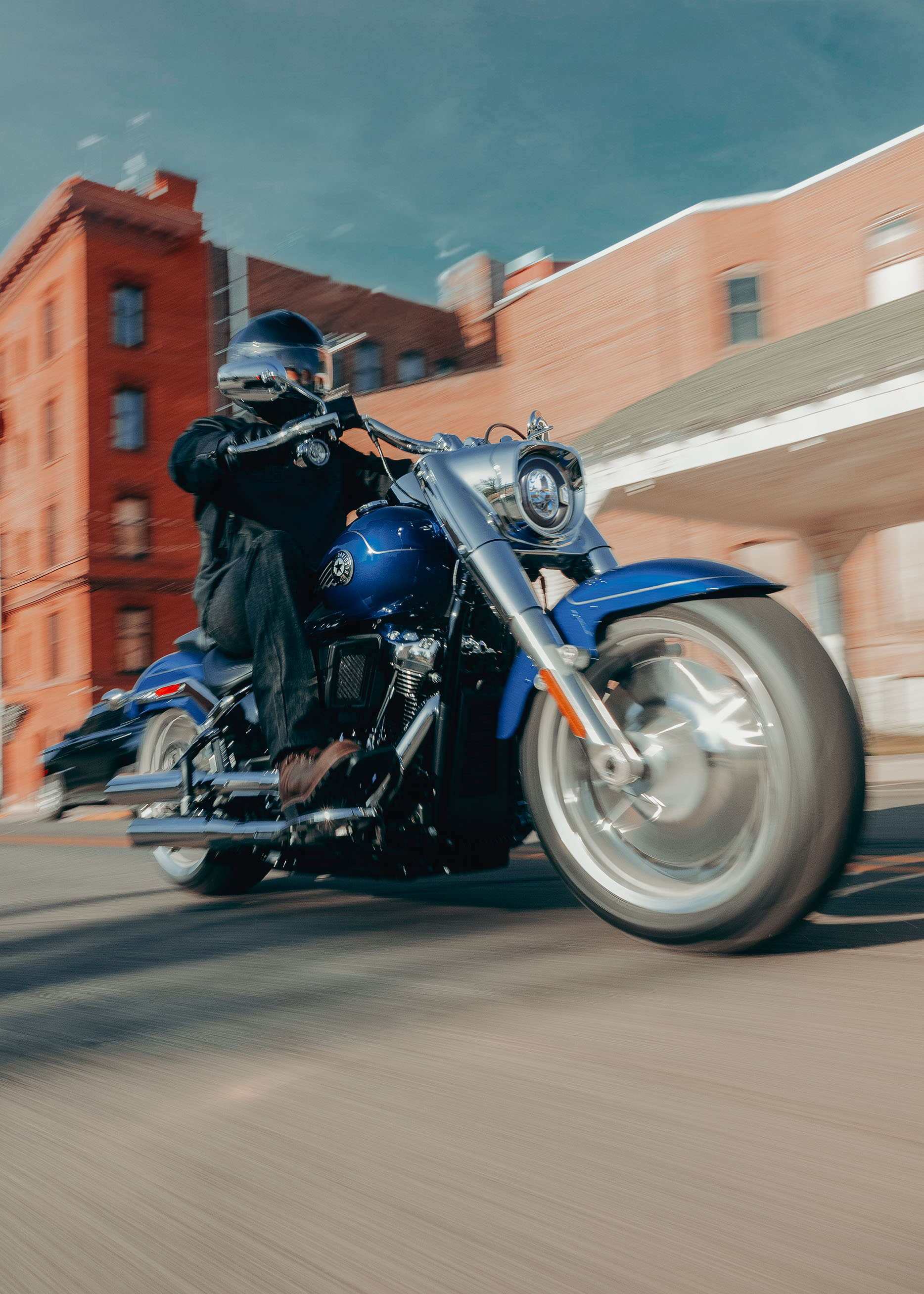 2025 Fat Boy Riding Shot