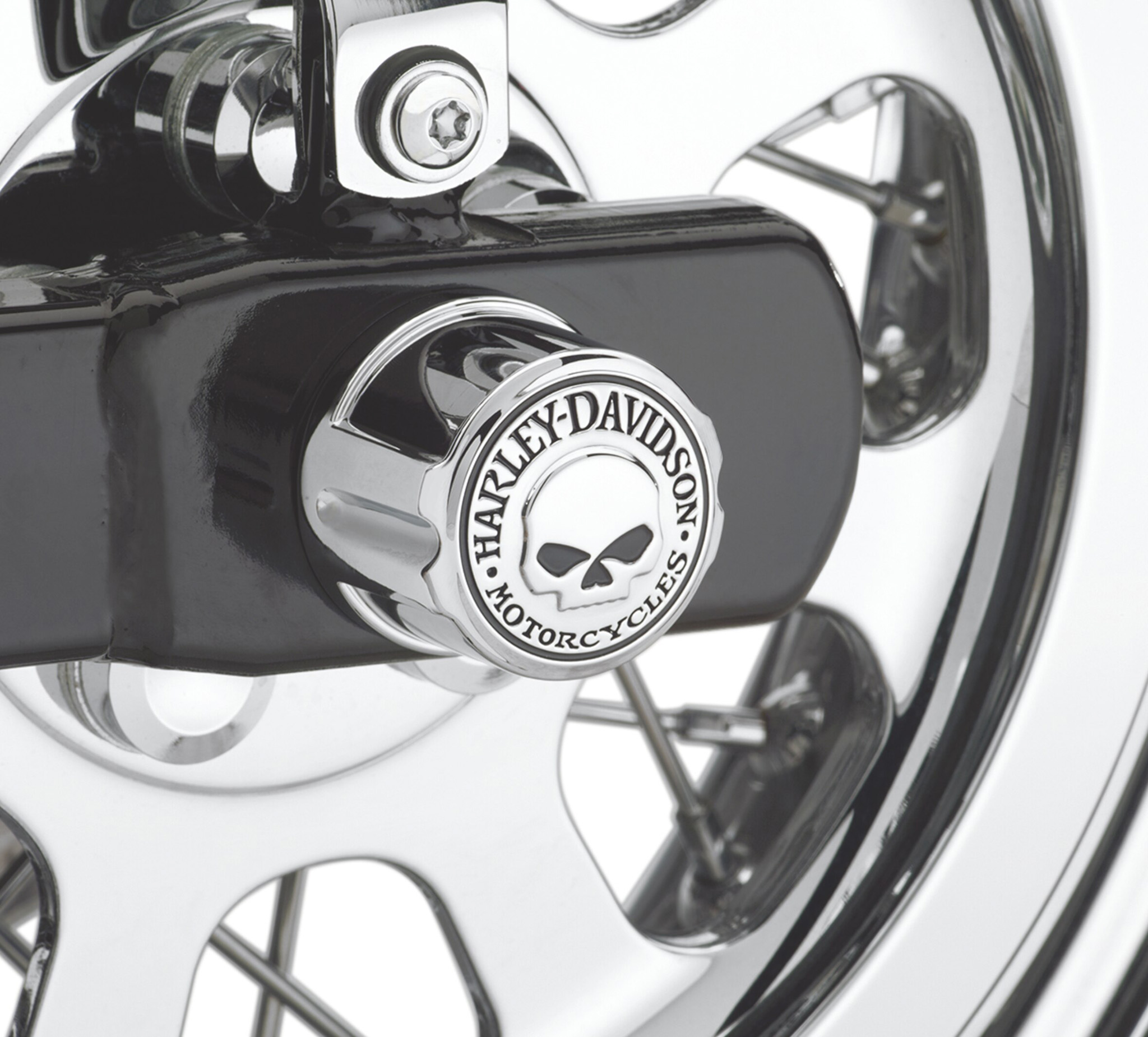 Willie G Skull Rear Axle Nut Covers