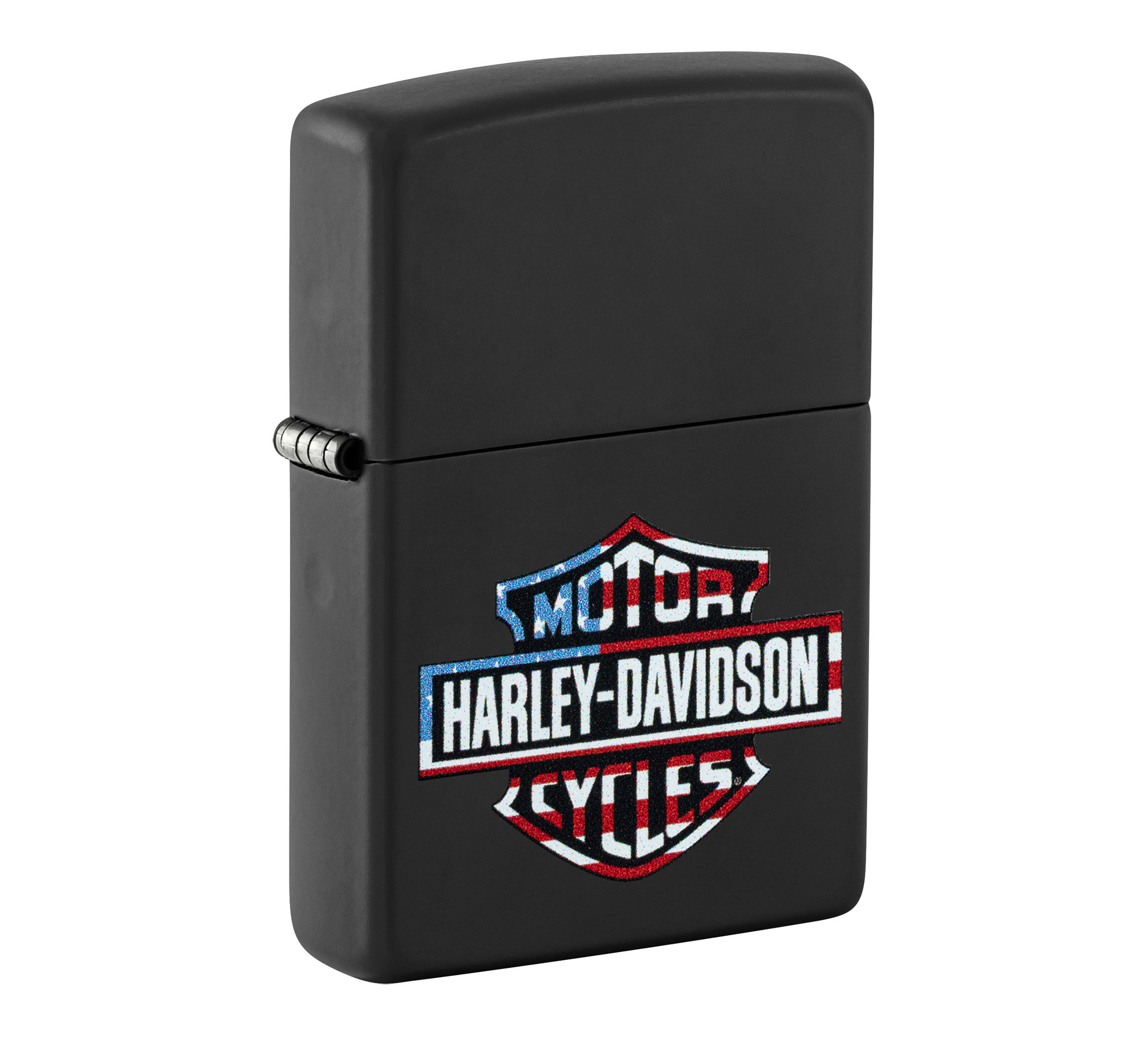 Zippo Harley-Davidson Flag Logo Design Black Matte Windproof Lighter