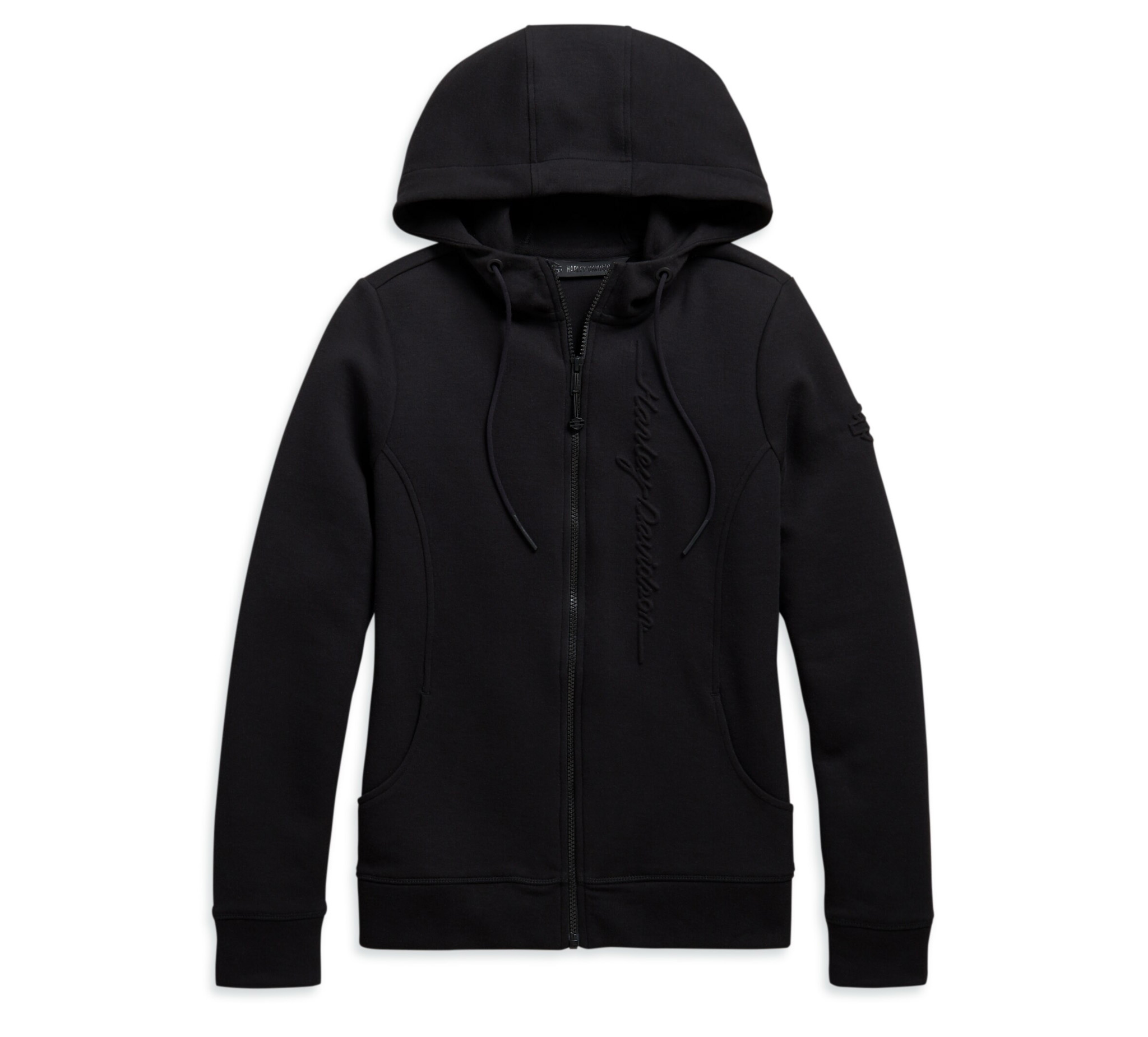 Women's Embossed Zip-Front Hoodie