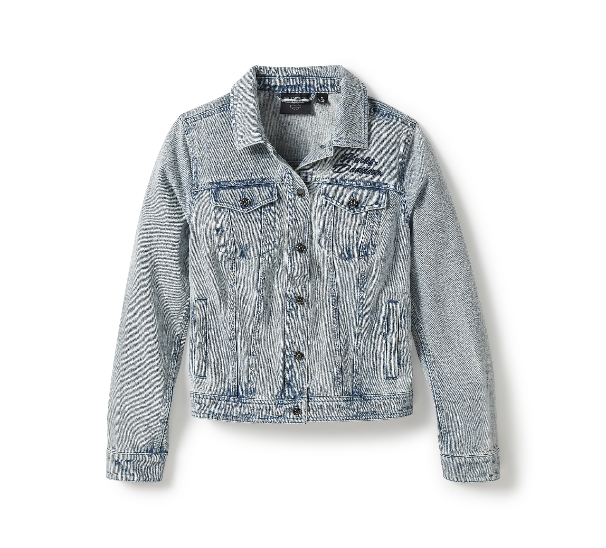 Women's Rose & Thorn Bling Denim Jacket