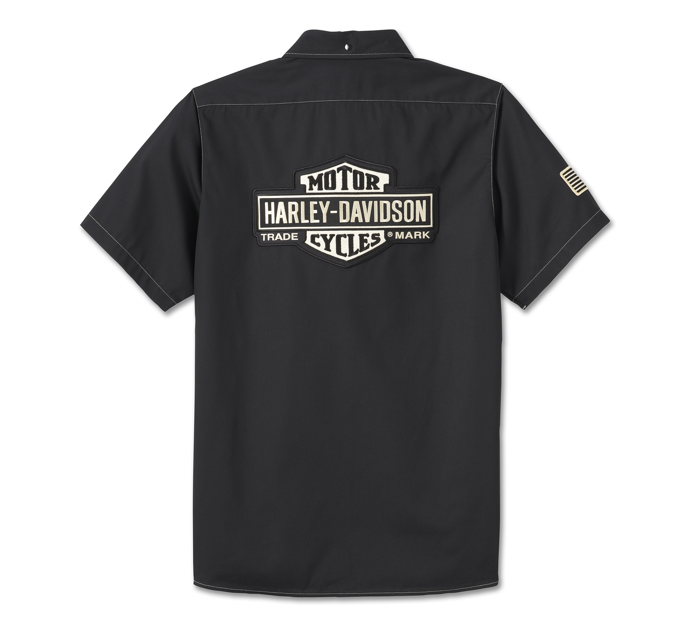 Men's Button Down Bar & Shield   Contrast Stitch Mechanics Shirt