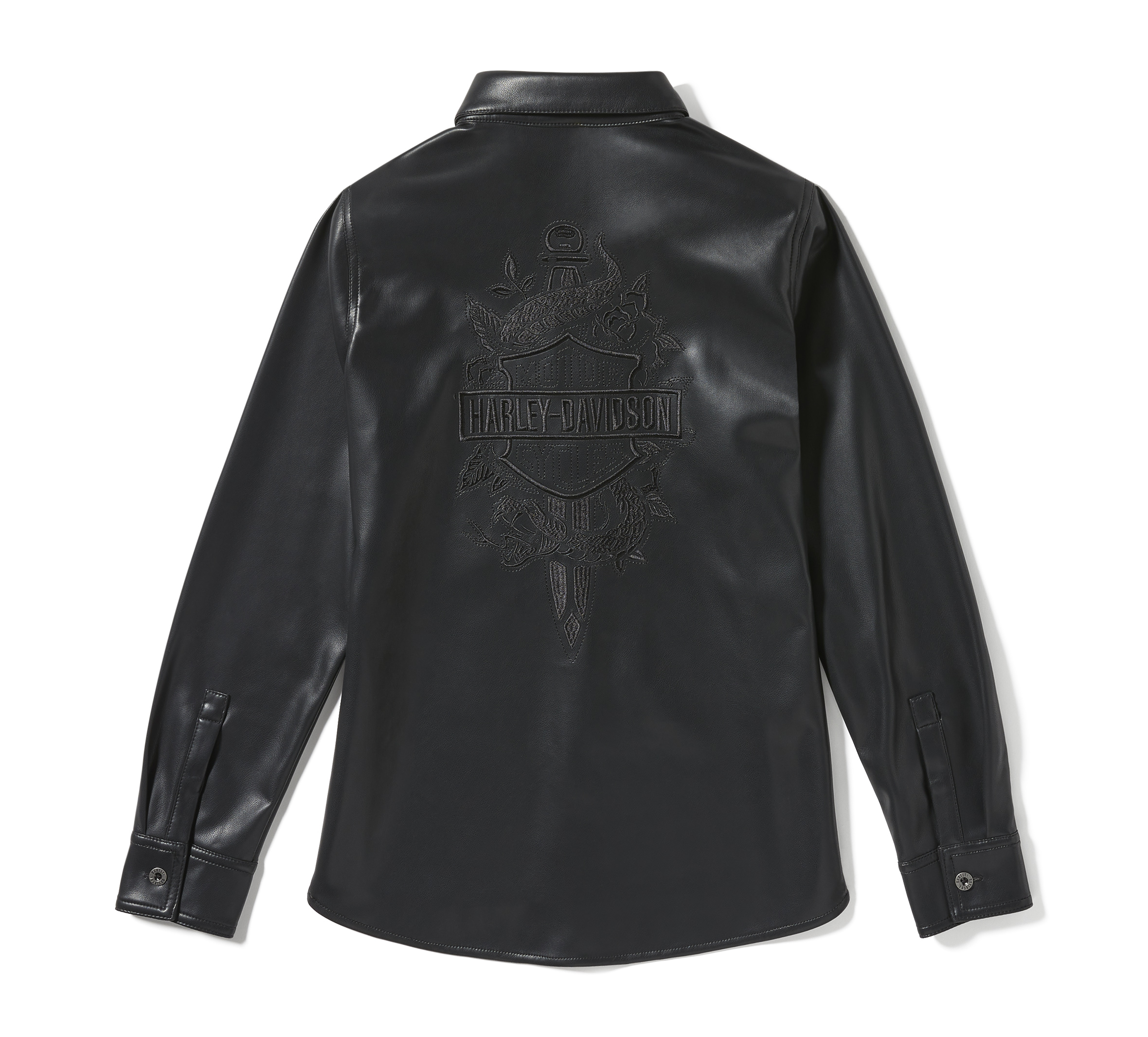 Women's Metallic Dagger Faux Leather Shirt | Harley-Davidson CA