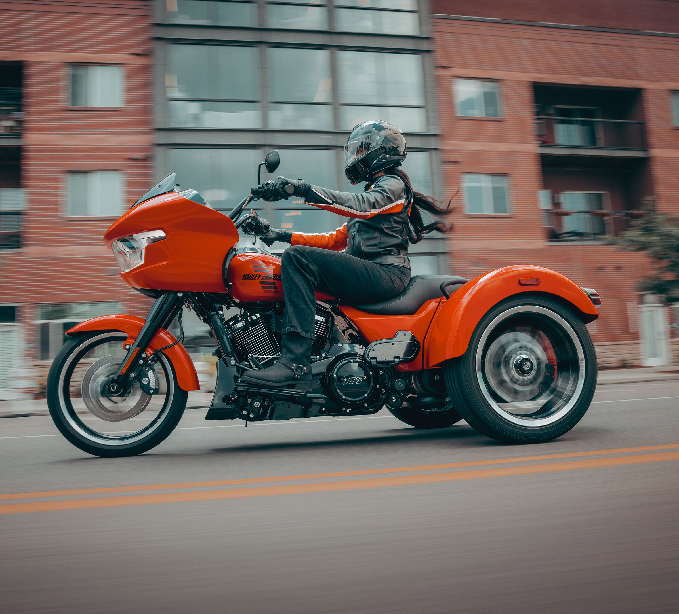 Chamarra H-D Trenton Leather Riding para mujer