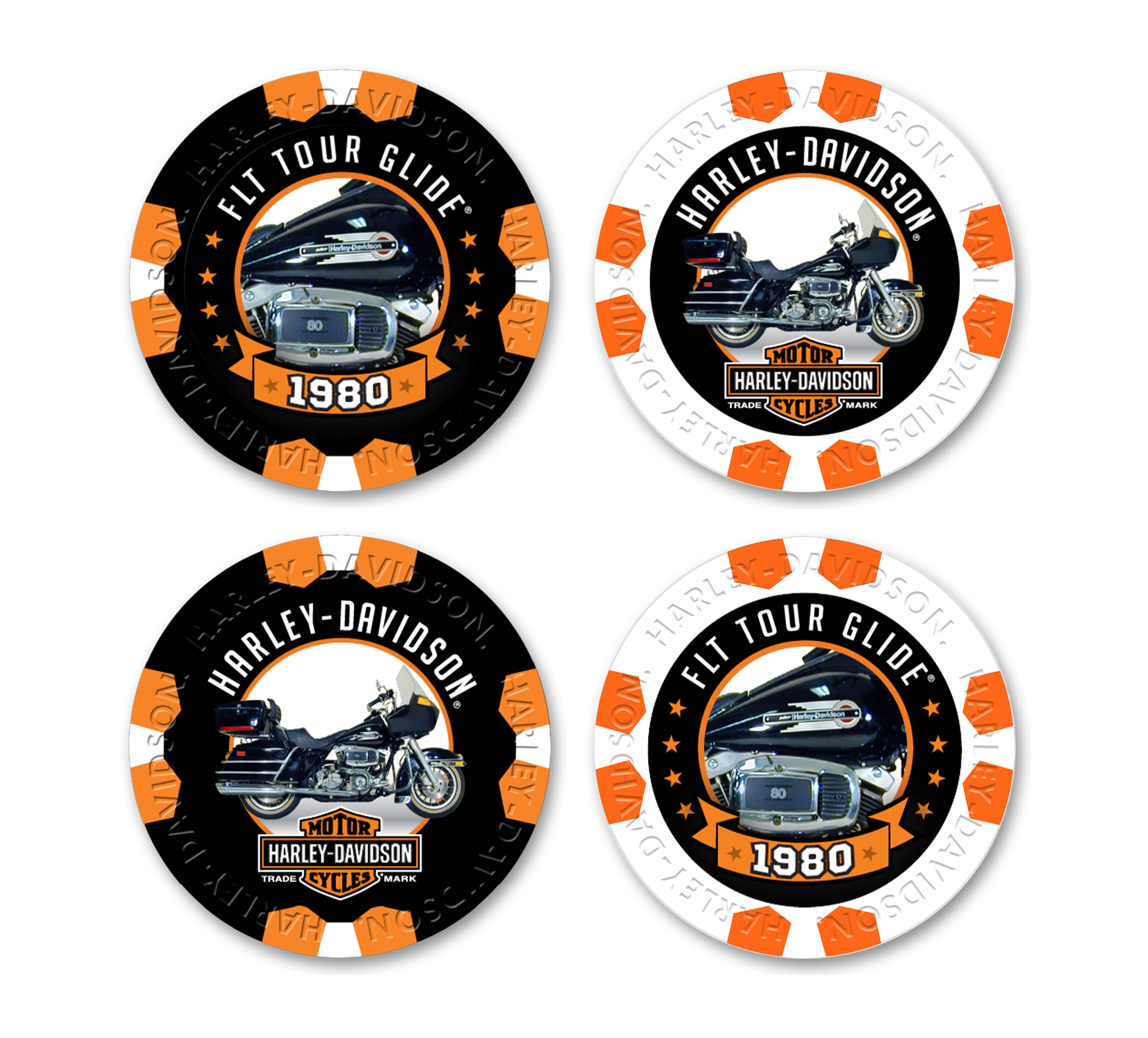 H-D Limited Edition Vintage Collection Poker Chip Series 17 1980 FLT Tour Glide®