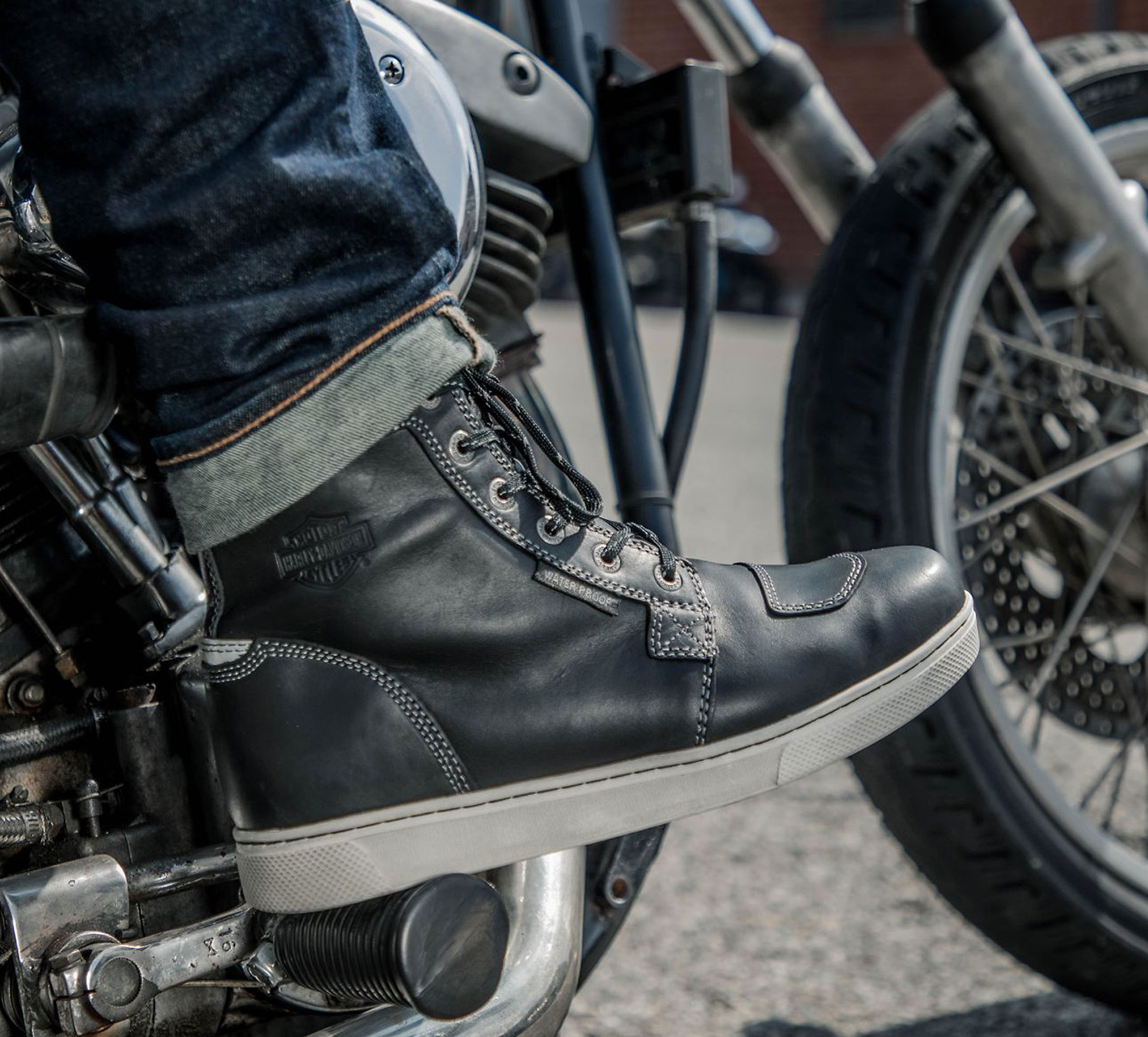 Chaussure de moto imperméables Steinman pour hommes
