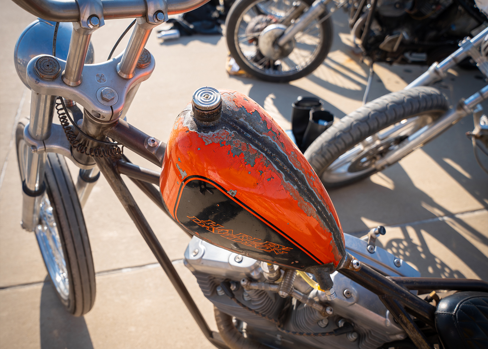 an old gas tank is shown in detail