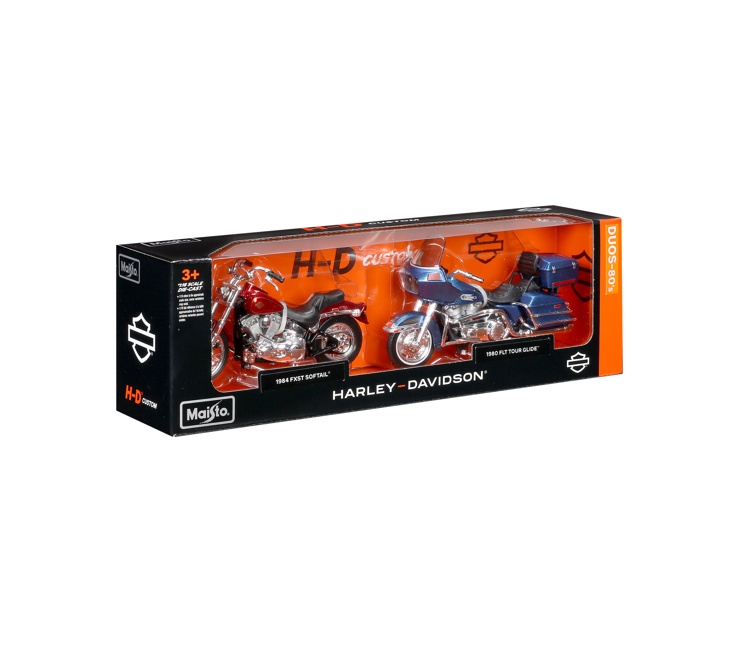 1:18 H-D Duos - 80s 80 FLT Tour Glide / 84 FXST Softail | Harley