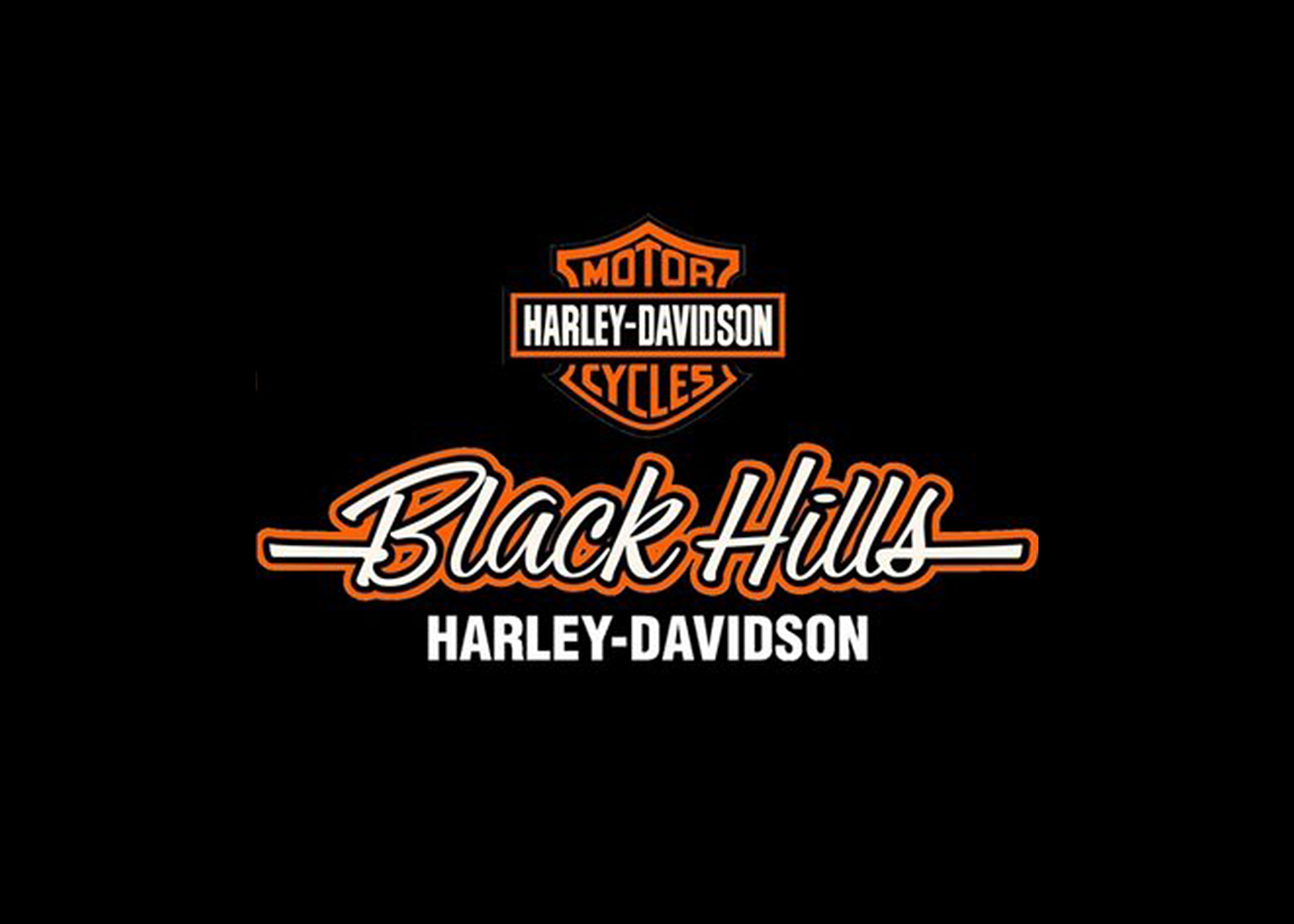 The Black Hills Harley-Davidson logo on a black background.