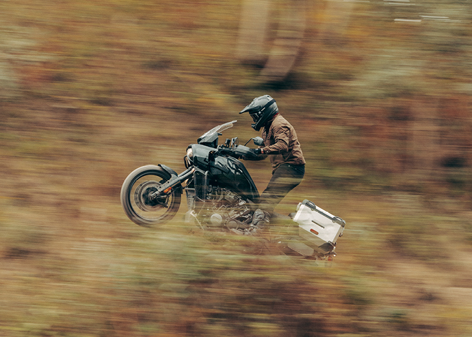 Off-road riding by an experienced rider