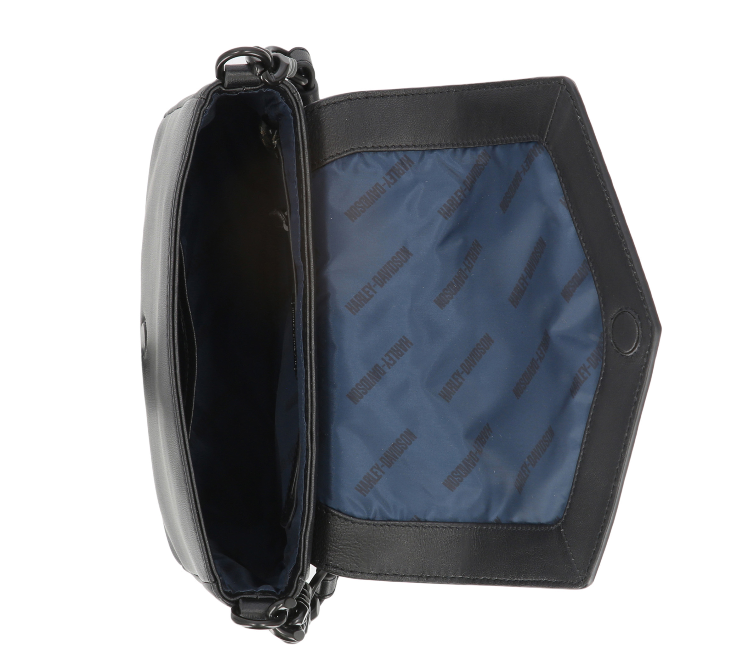 Womens Cone Stud Flap Crossbody Bag